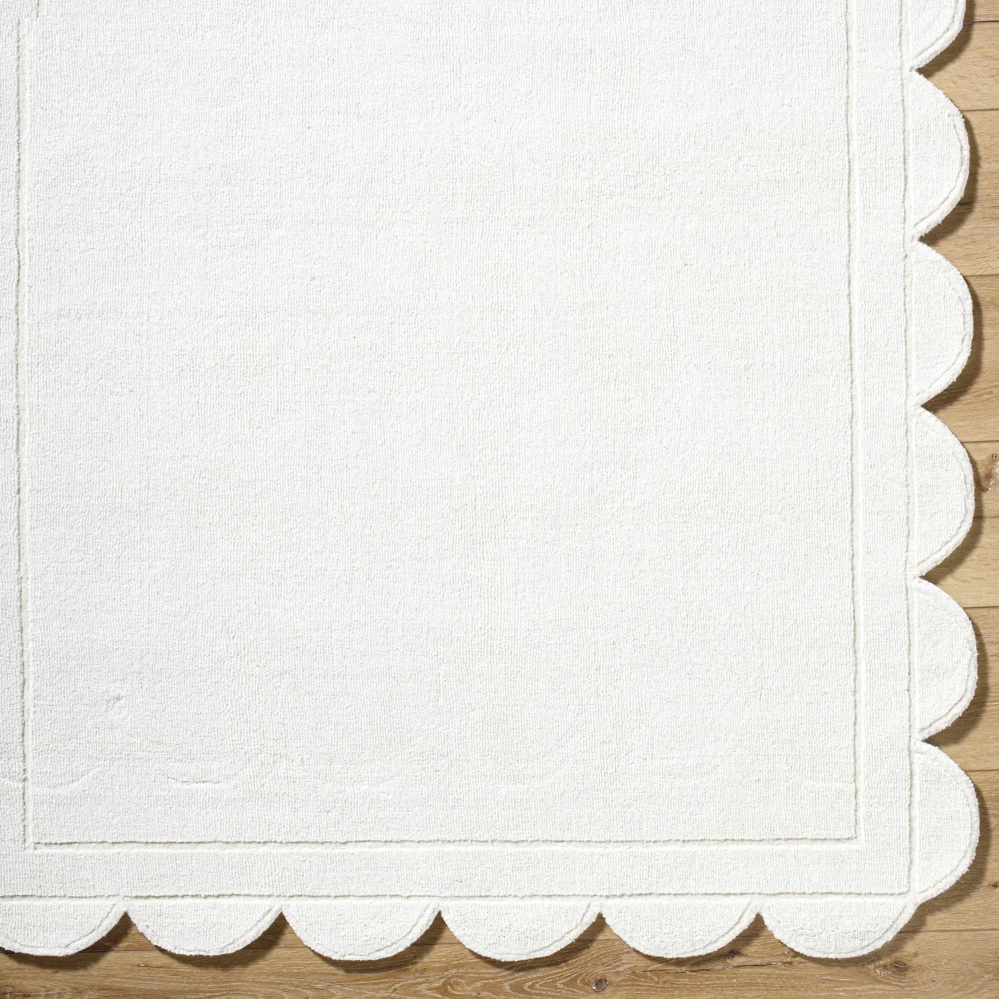 Uhuro White Geometric Area Rug by Boutique Rugs
