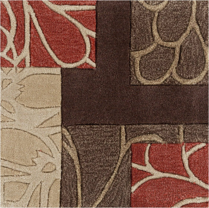 Brick Red-Brown Mosaic Area Rug - Clearance by Boutique Rugs