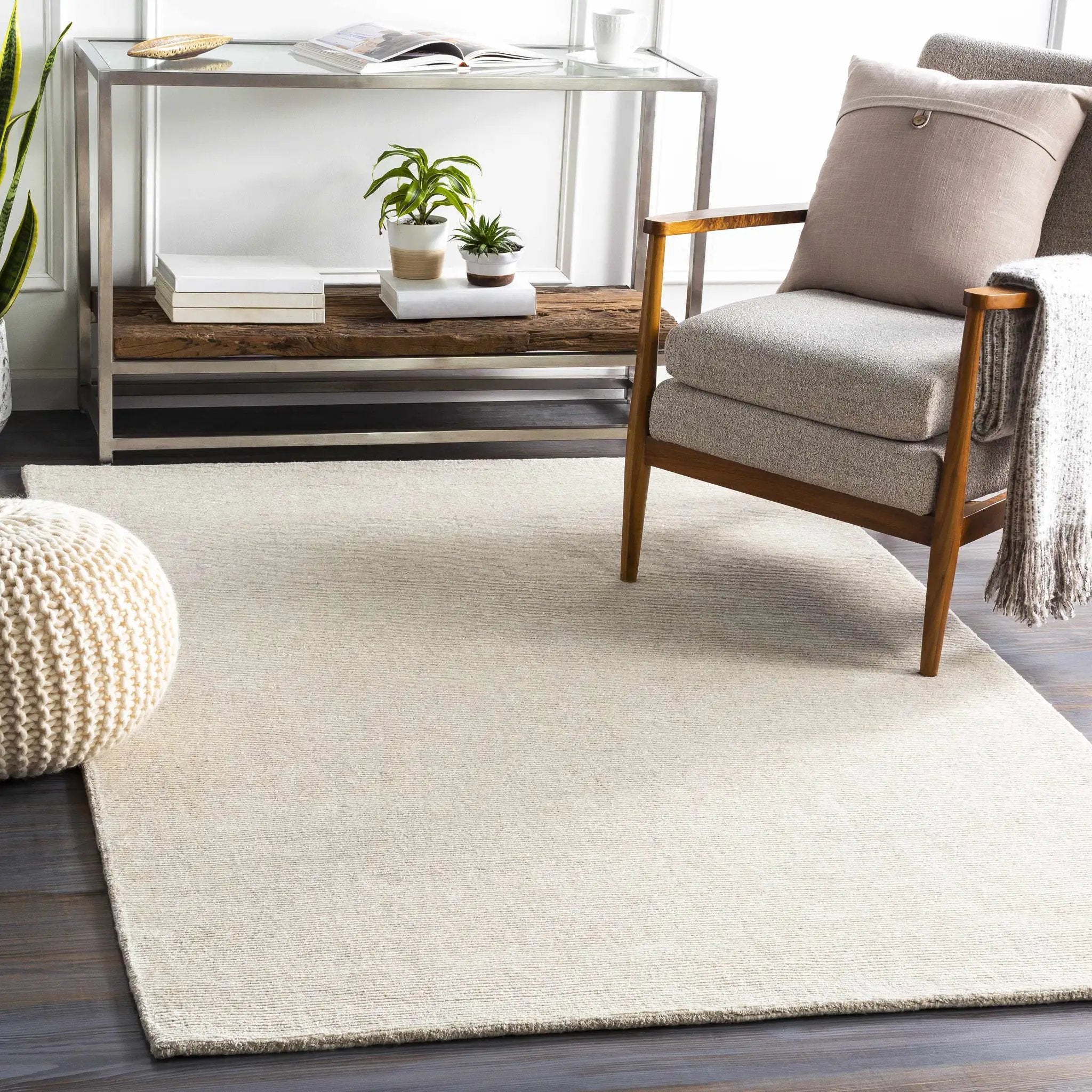 Mariba Ivory Wool Area Rug by Boutique Rugs
