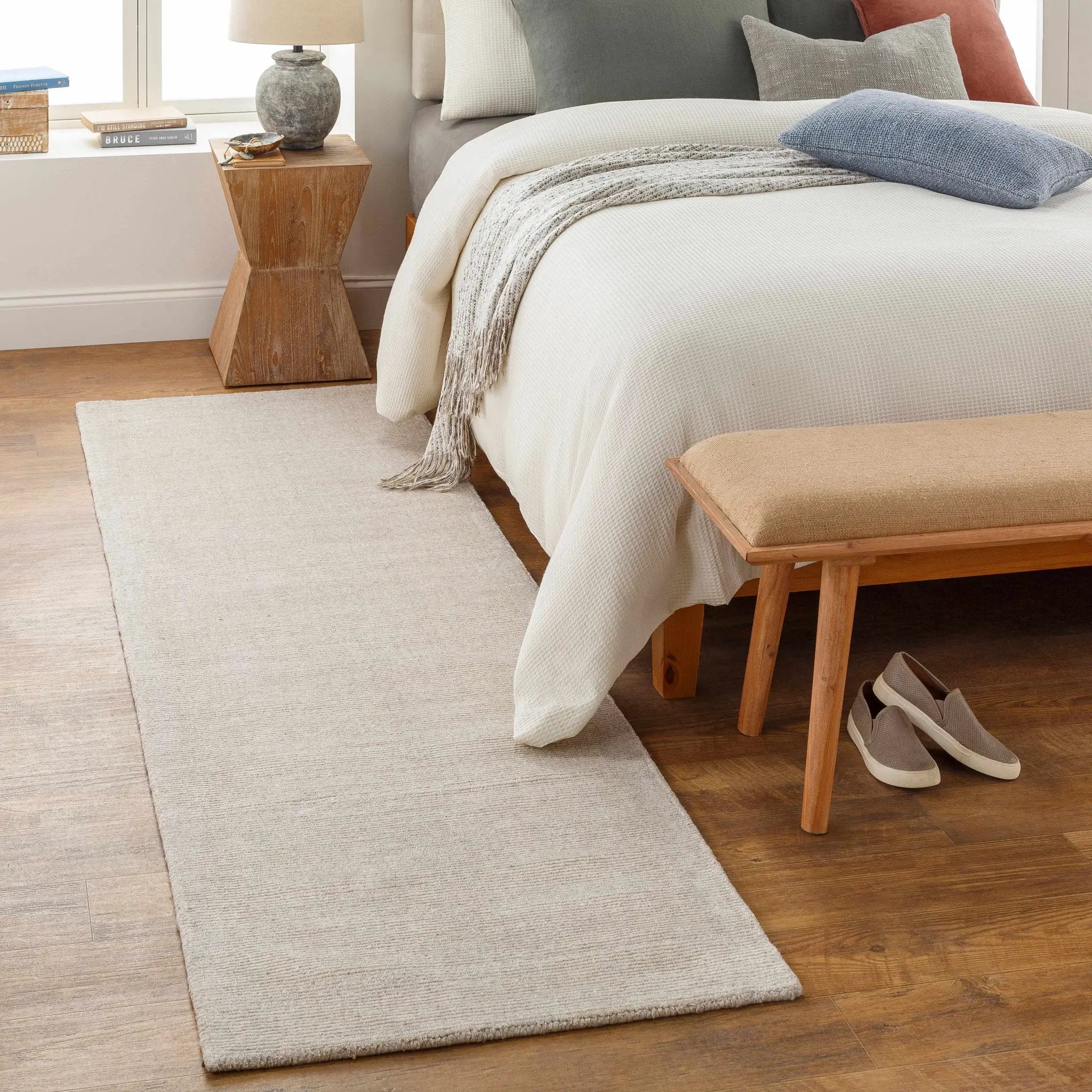 Mariba Ivory Wool Area Rug by Boutique Rugs
