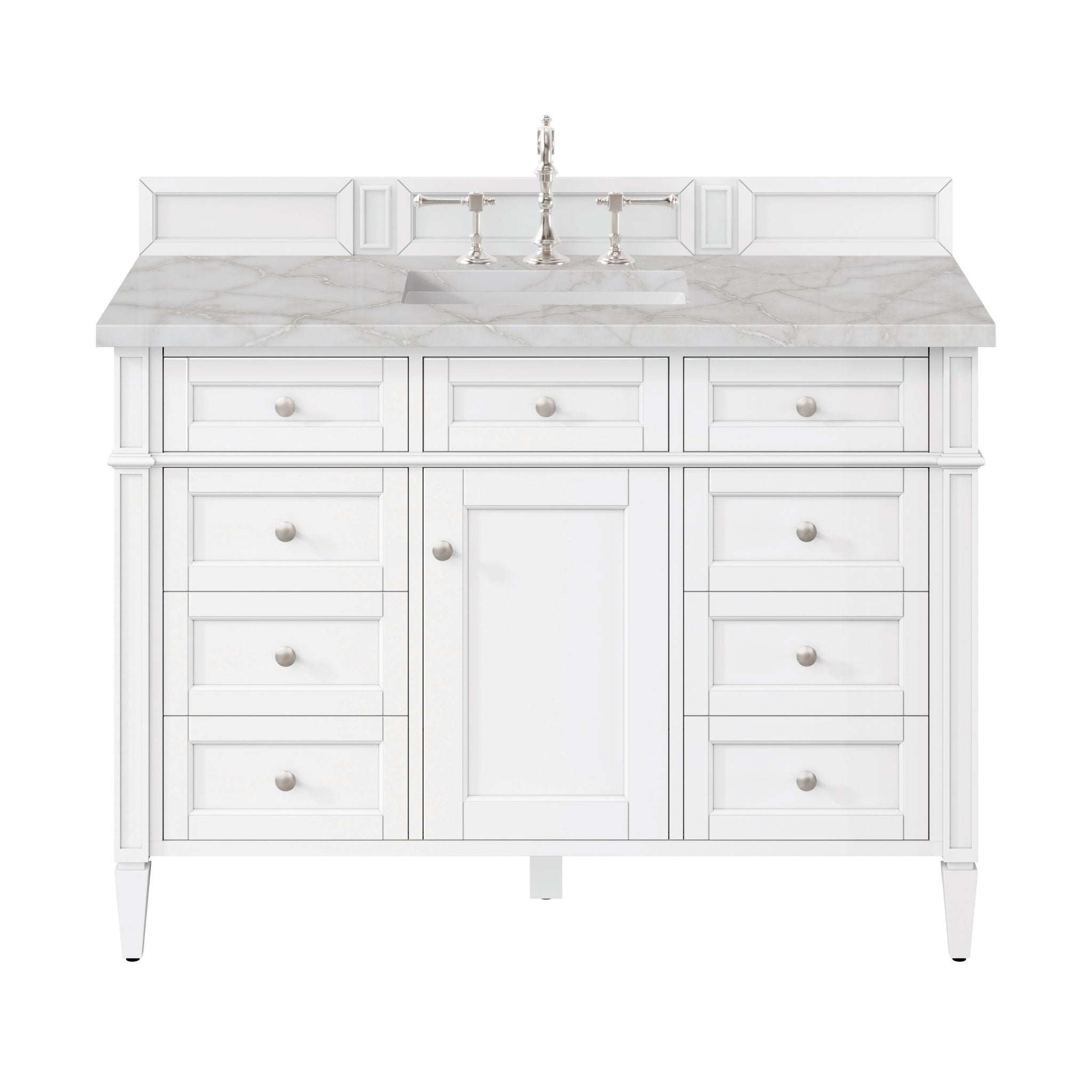 James Martin Brittany 48" Single Bathroom Vanity, Bright White by James Martin