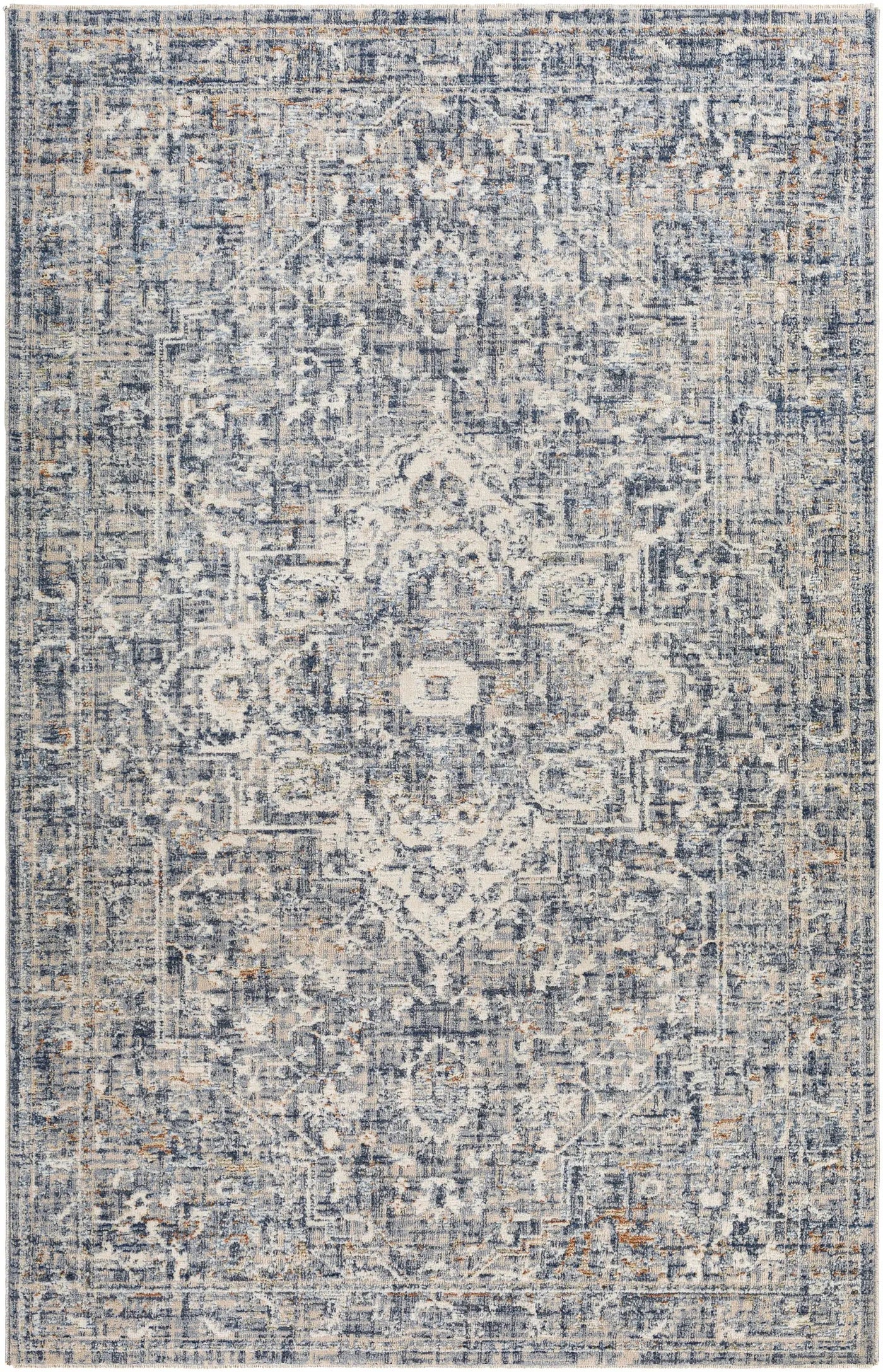 Buguey Blue & Gray Area Rug - Clearance by Boutique Rugs