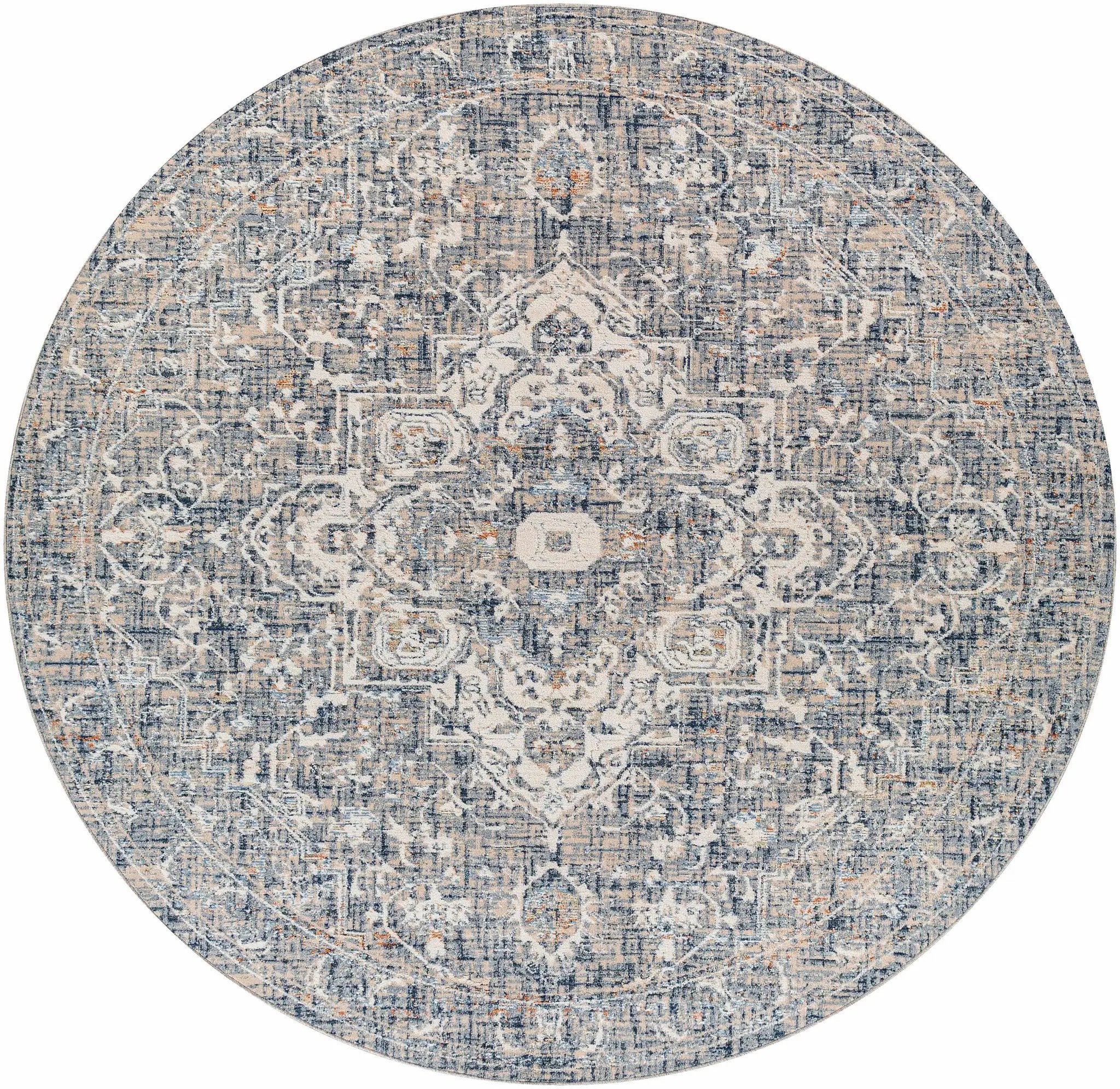 Buguey Blue & Gray Area Rug - Clearance by Boutique Rugs