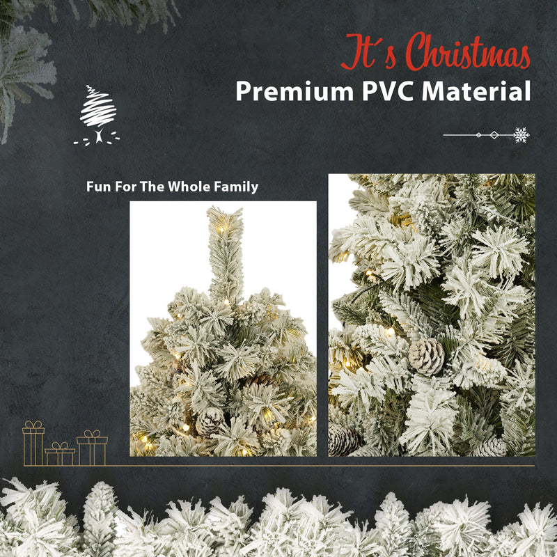 Pre-lit Xmas Tree Artificial Christmas 4-Piece Set,Garland, Wreath and Set of 2 Entrance Trees X-mas with LED Lights, Christmas Tree, photo 5 of 10