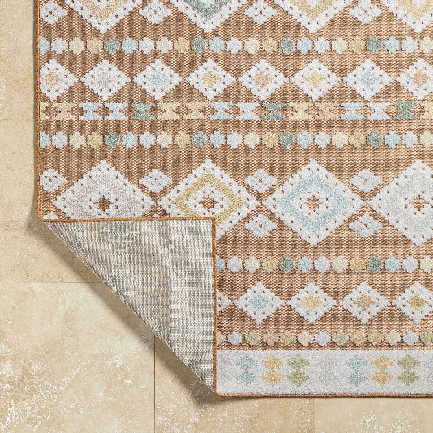 Metta Rust Outdoor Area Rug - Clearance by Boutique Rugs