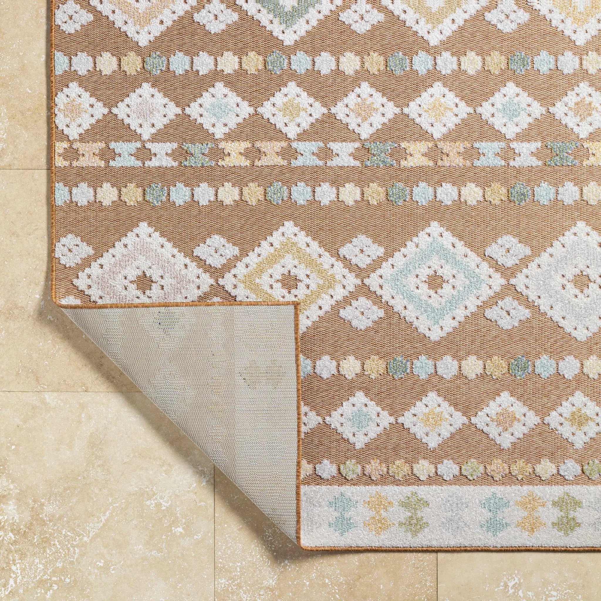 Metta Rust Outdoor Area Rug - Clearance by Boutique Rugs