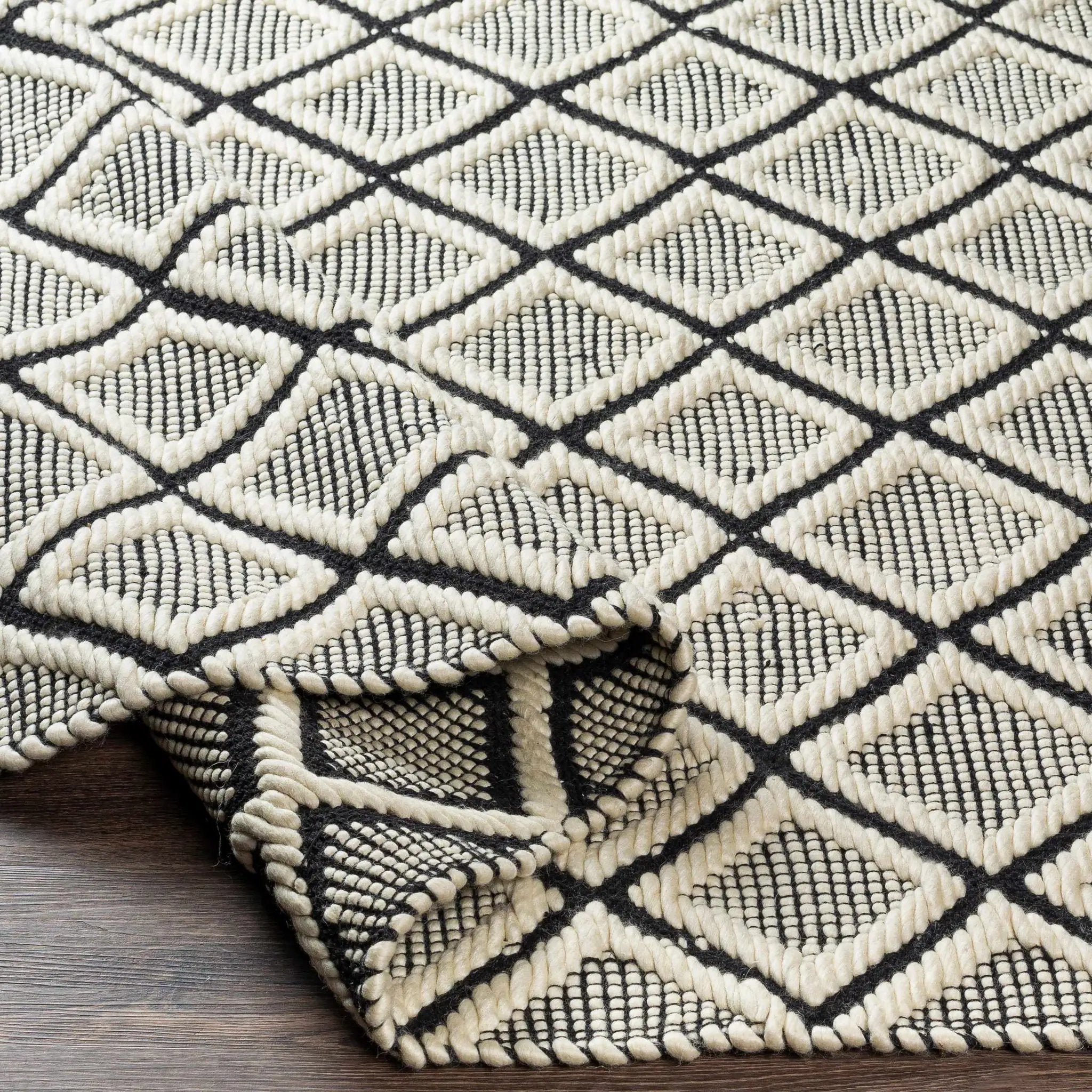 Maria Textured Hand Woven Wool Rug - Clearance by Boutique Rugs