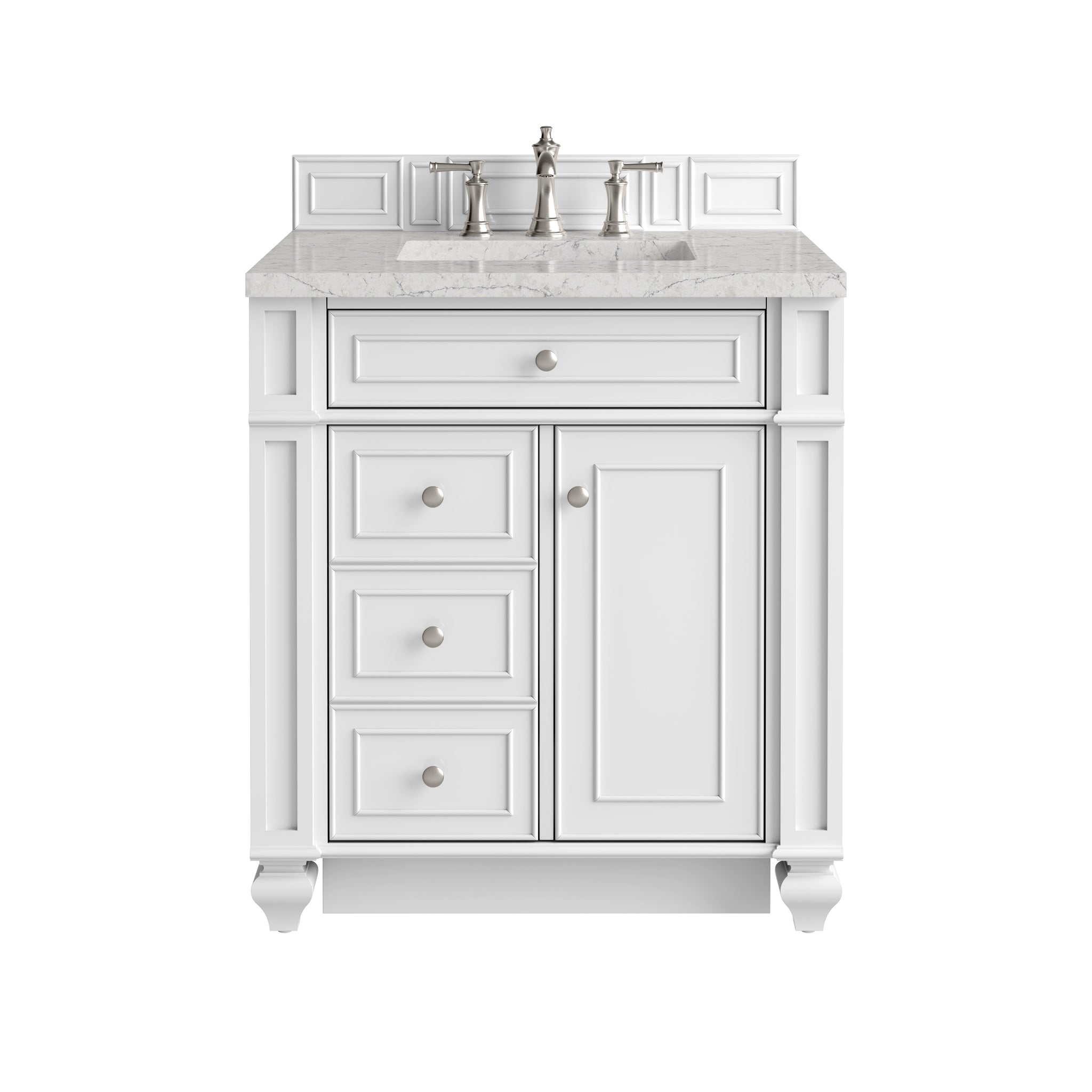 James Martin Bristol 30" Single Bathroom Vanity, Bright White by James Martin