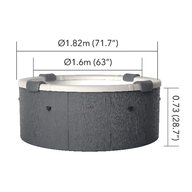 MSpa Denver Frame Series Six-Person Inflatable Round Hot Tub With Hydro Massage [F-DE066W] (SAK87043) by SAKSBY WHOLESALE