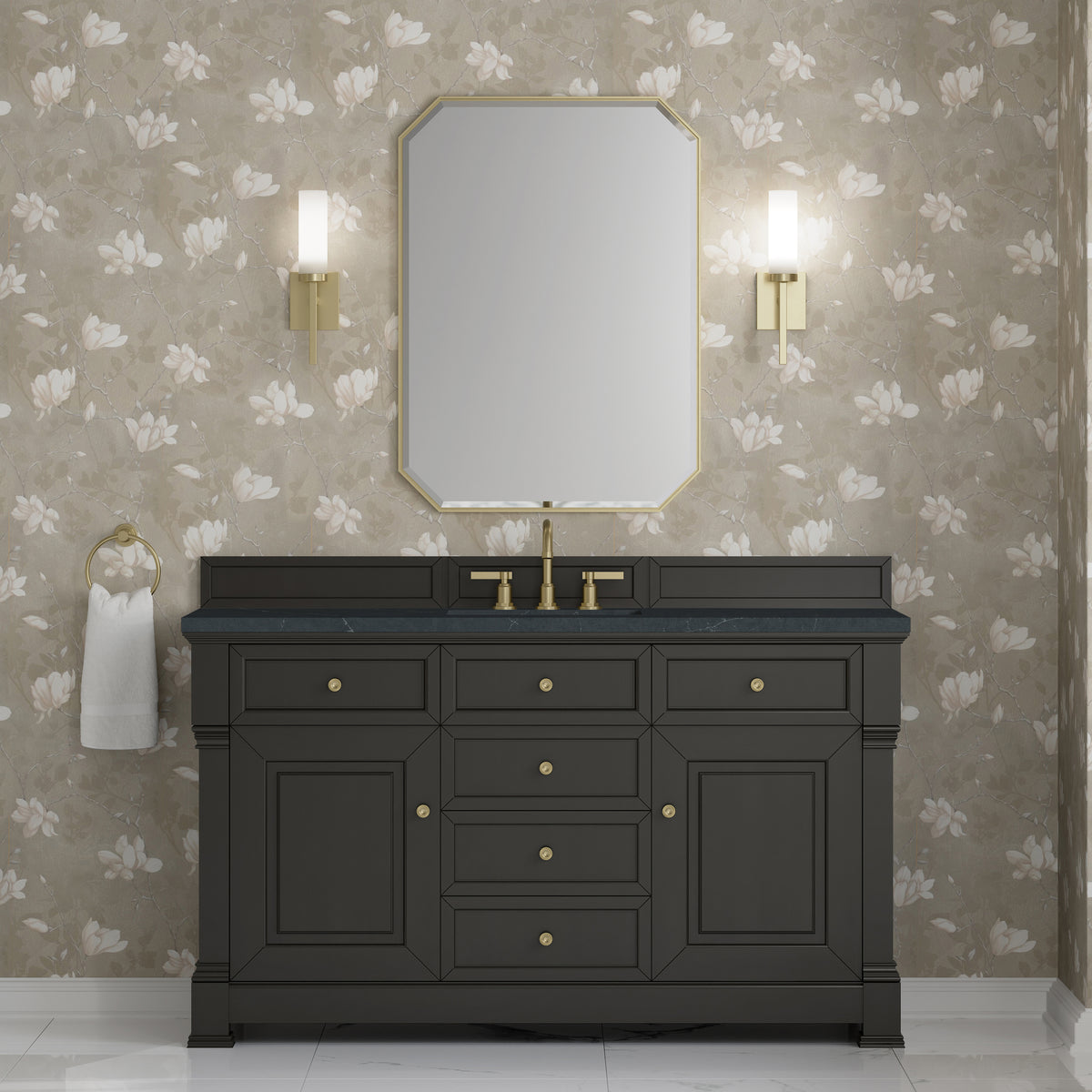 James Martin Brookfield 60" Single Bathroom Vanity, Black Onyx, view 26