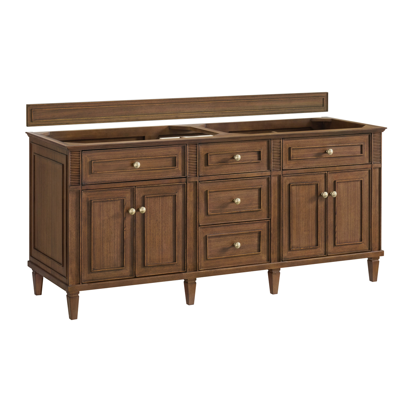 James Martin Lorelai 72" Double Bathroom Vanity, Mid-Century Walnut by James Martin