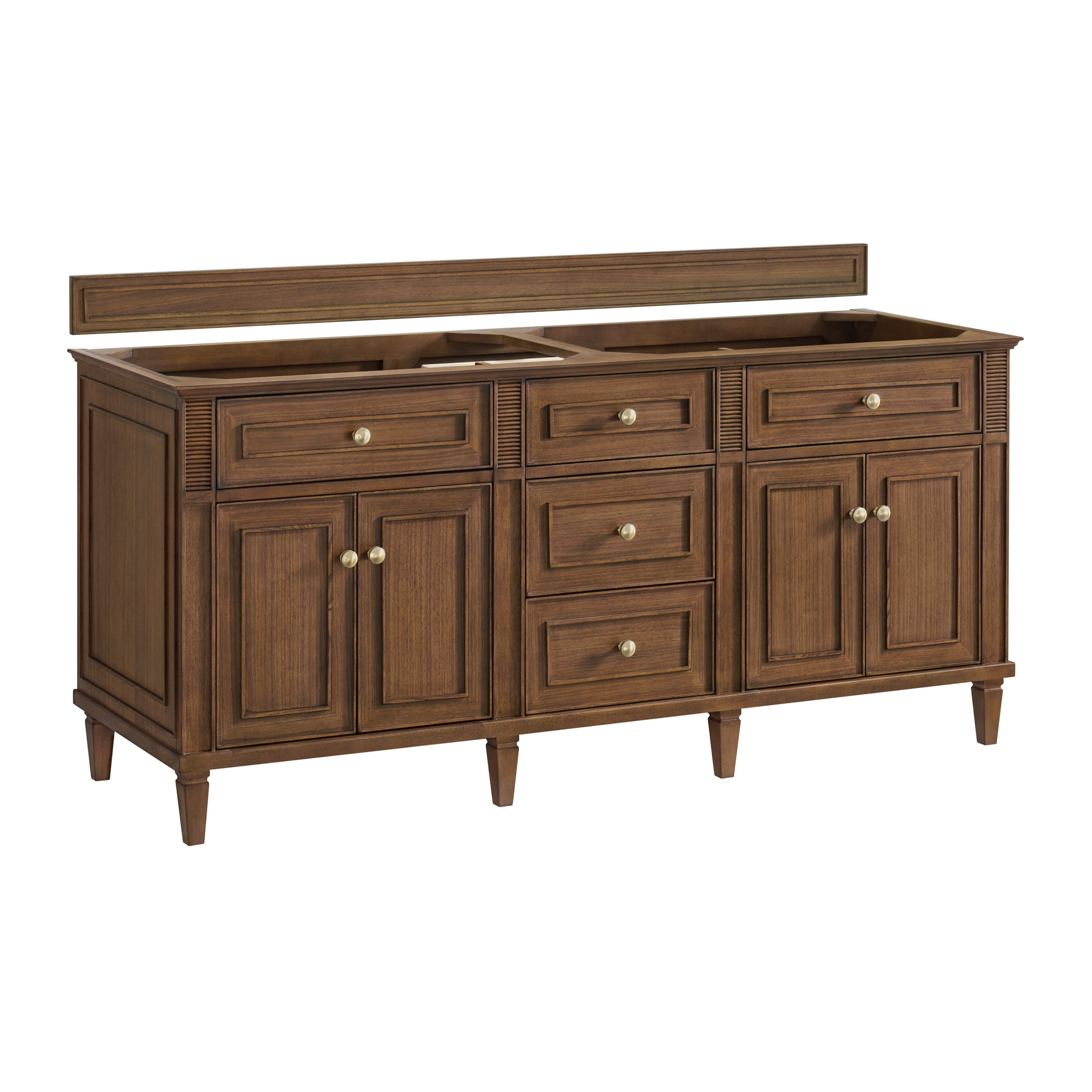 James Martin Lorelai 72" Double Bathroom Vanity, Mid-Century Walnut by James Martin