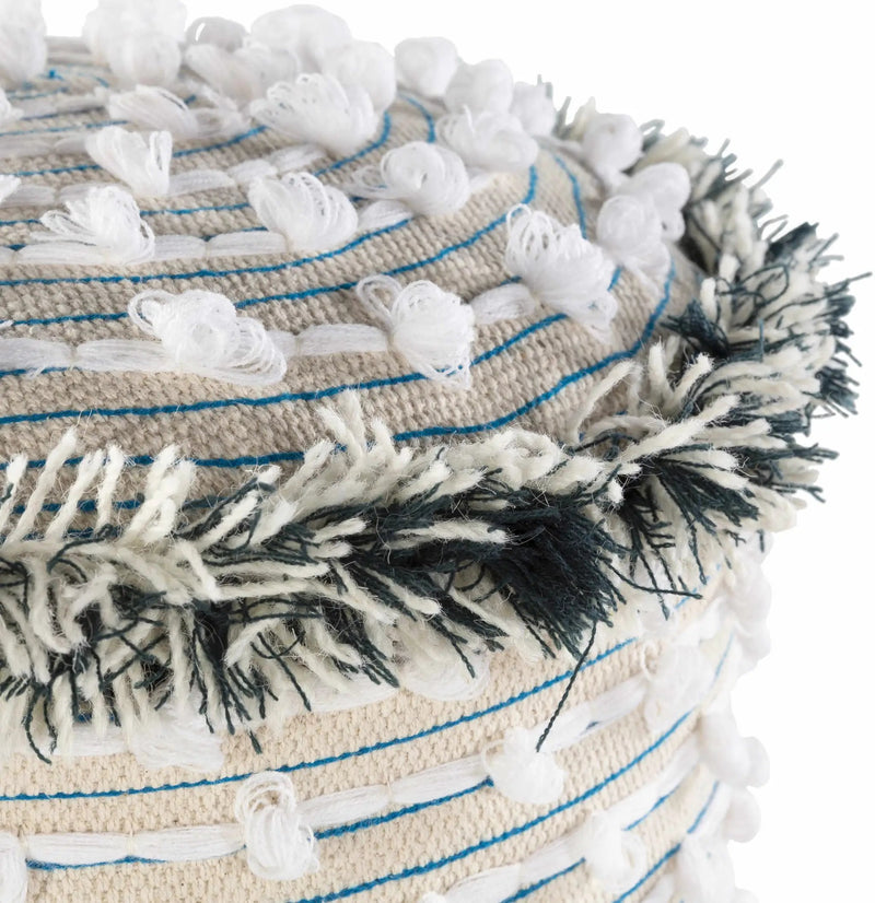 Matagami Beige Hand Woven Stool - Clearance by Boutique Rugs