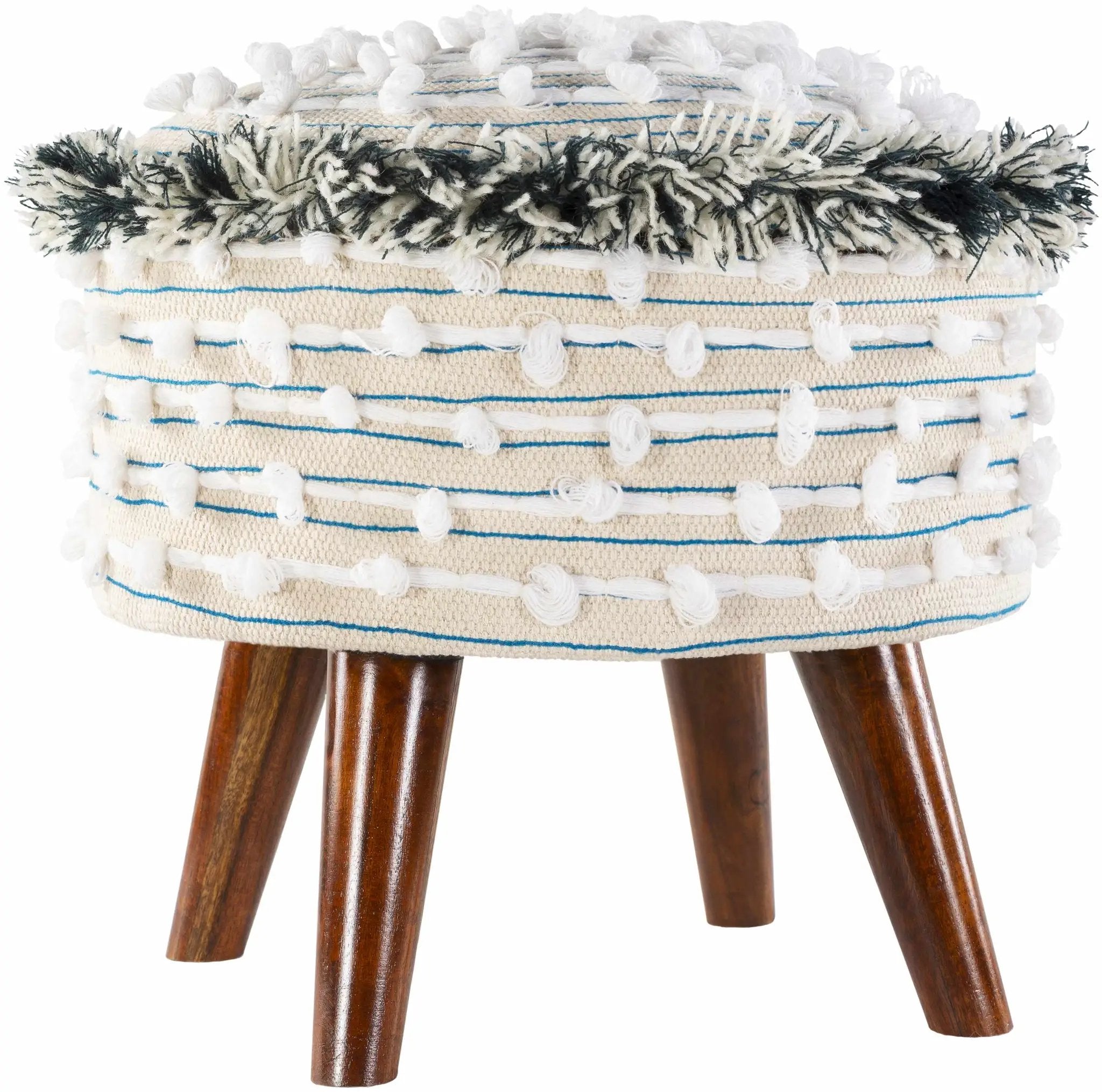 Matagami Beige Hand Woven Stool - Clearance by Boutique Rugs