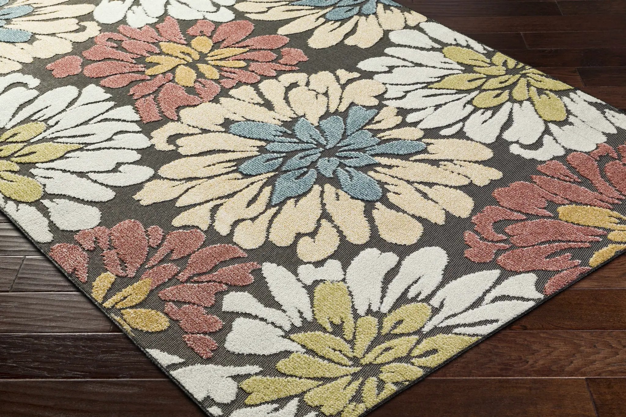 Minga Charcoal Outdoor Area Rug - Clearance by Boutique Rugs