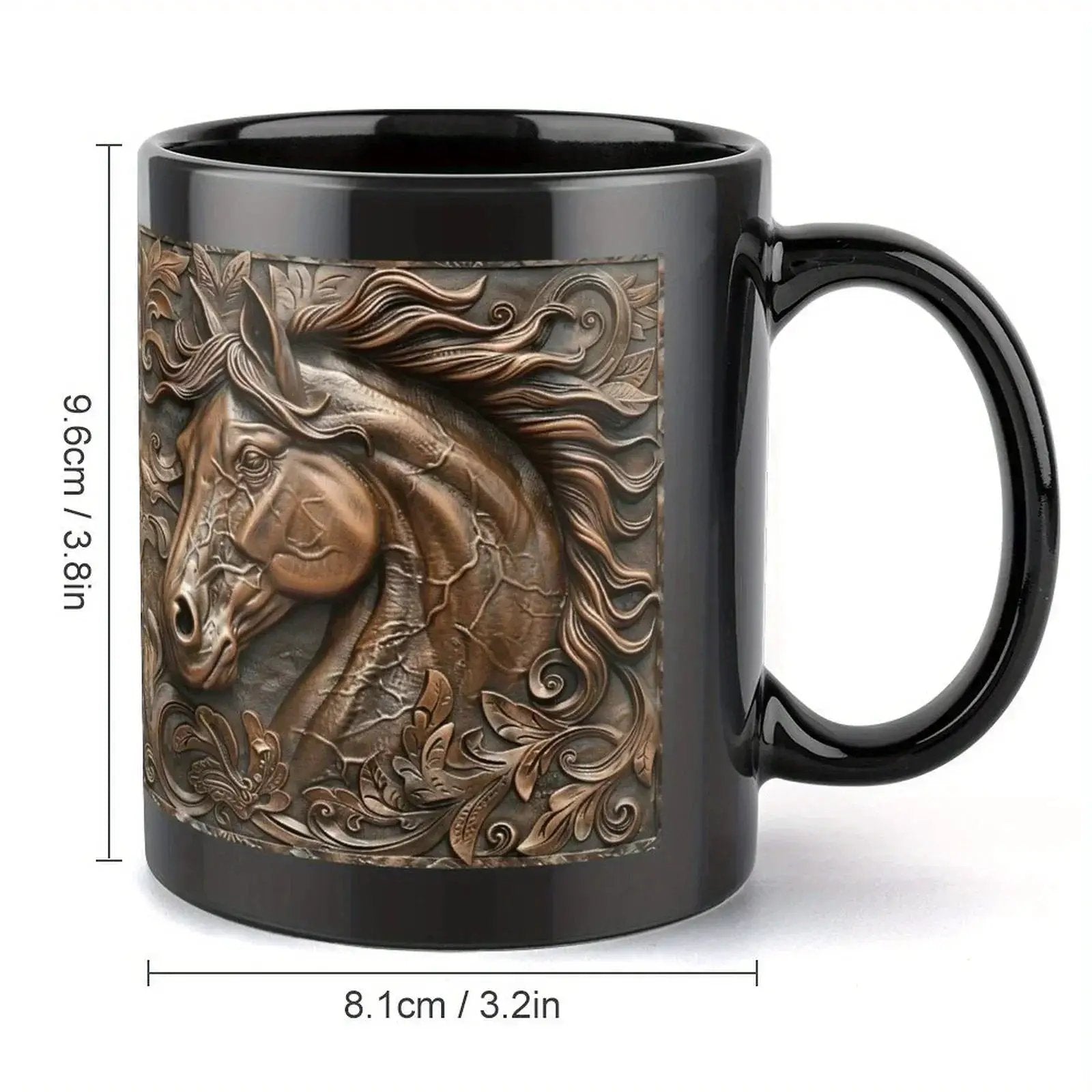 Mug - Horse Design Ceramic 11oz by House Of Avana
