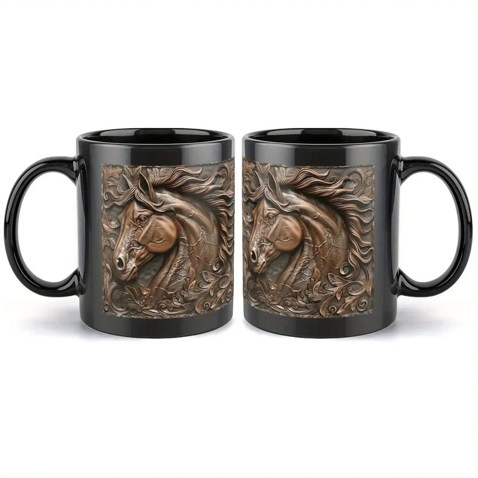 Mug - Horse Design Ceramic 11oz by House Of Avana