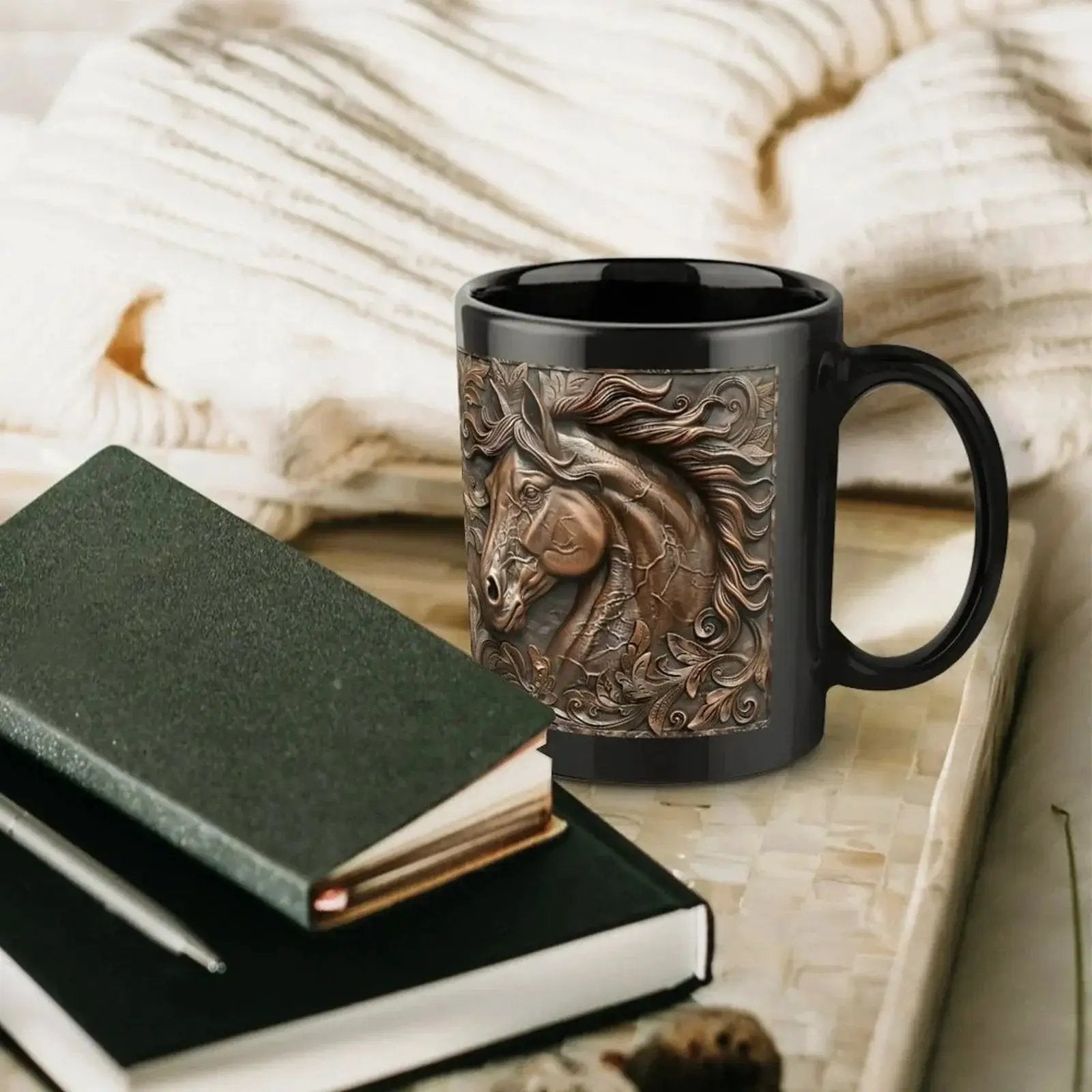 Mug - Horse Design Ceramic 11oz by House Of Avana
