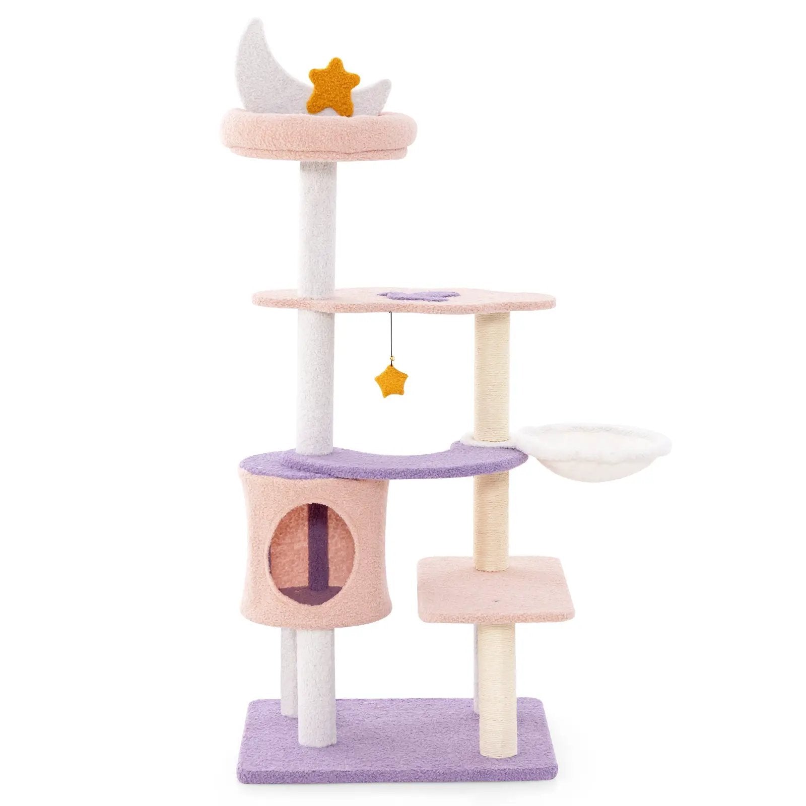 Multi-level Cat Tower with Sisal Covered Scratching Posts by DirectDeals