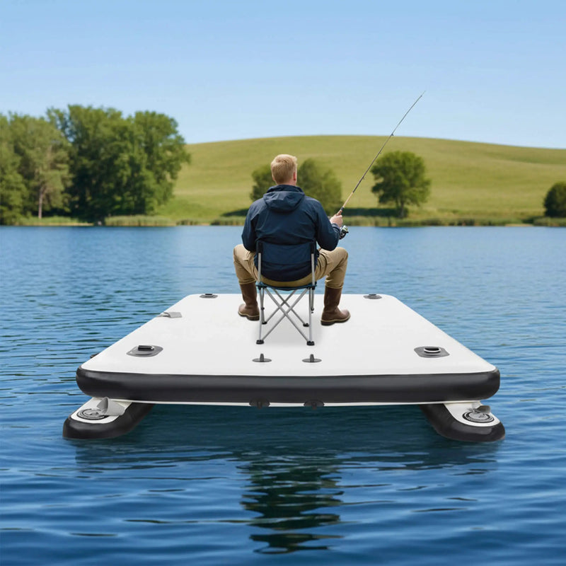 [05X08FT] Multi-Person Inflatable Floating Dock With Pump And D-Rings (SAK45918) by SAKSBY WHOLESALE