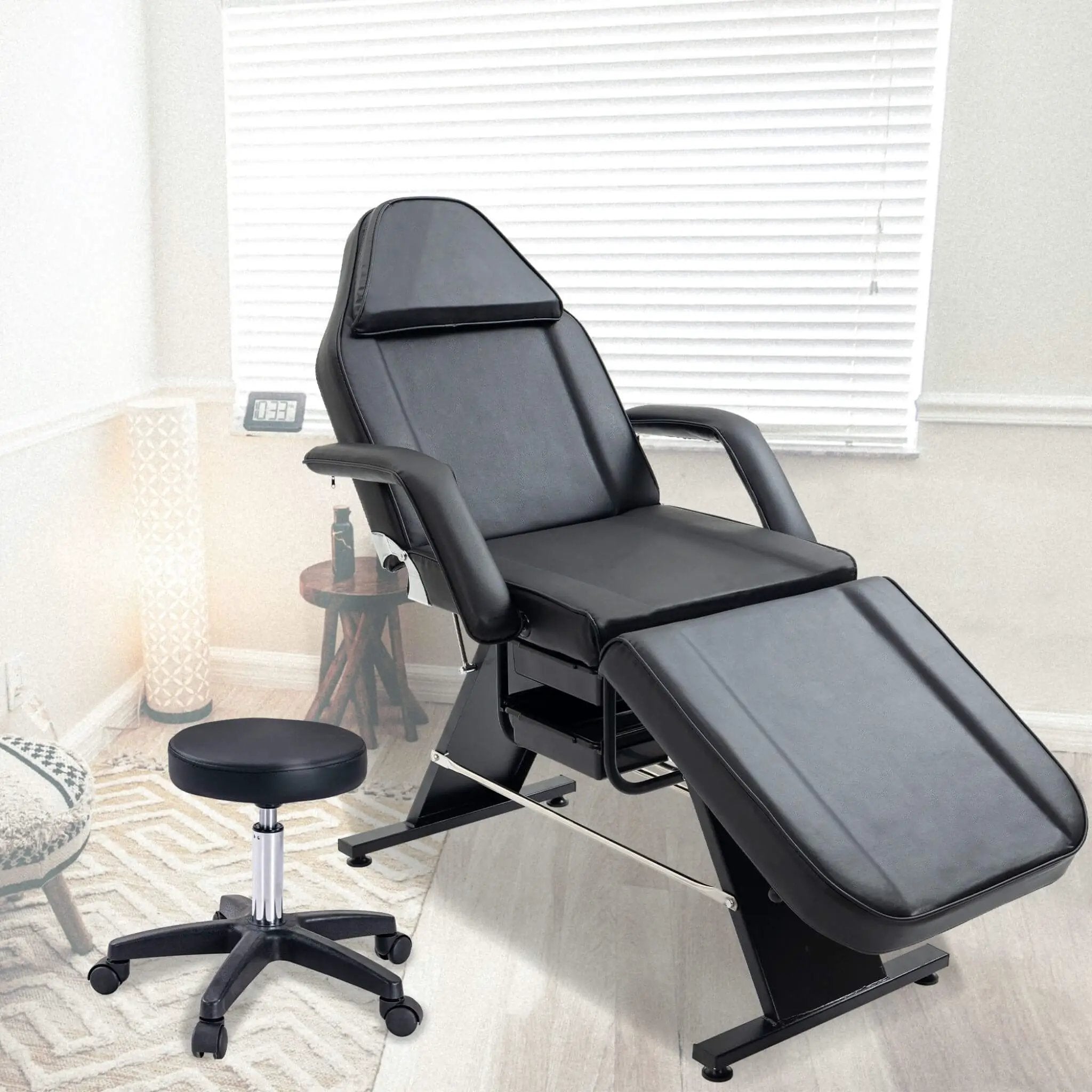 Multi-Purpose 3-Section Adjustable Massage Tattoo Chair With Stool (SAK35617) by SAKSBY WHOLESALE