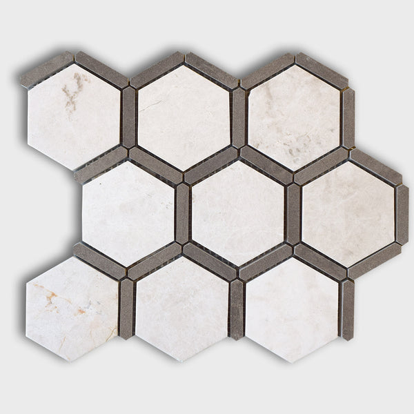Multicolor Honed Marble Mosaics 8 1/2x11