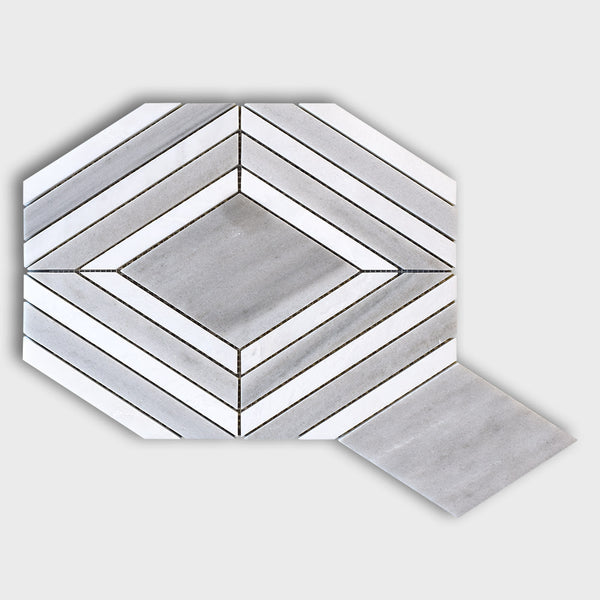 Multicolor Honed Stella Marble Mosaics 10x12 3/4