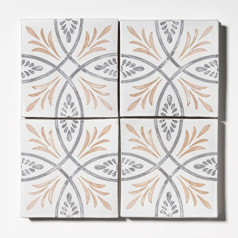 Multicolor Matte Glazed Terracotta Tiles 6x6 closeup 1