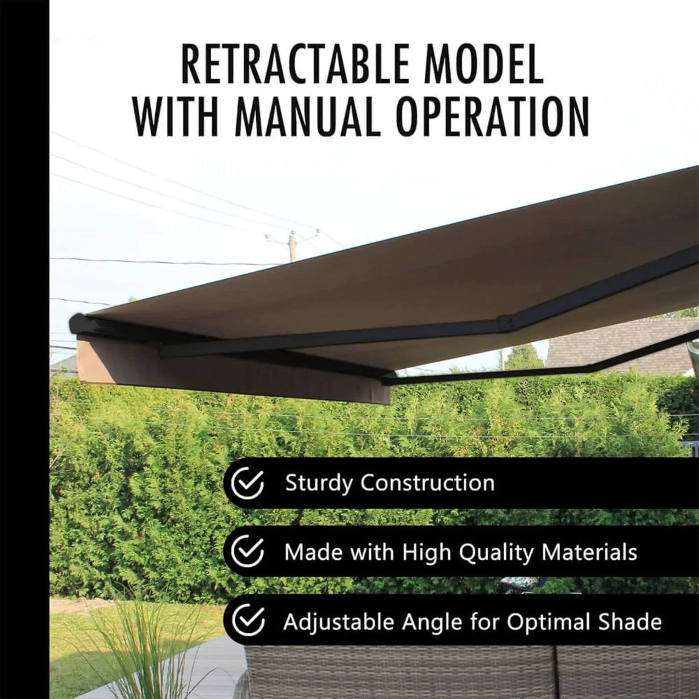 Multiple Awnings Brasilia Athena Retractable Sun Shade Awning [Made-To-Order] (SAK43179) by SAKSBY WHOLESALE