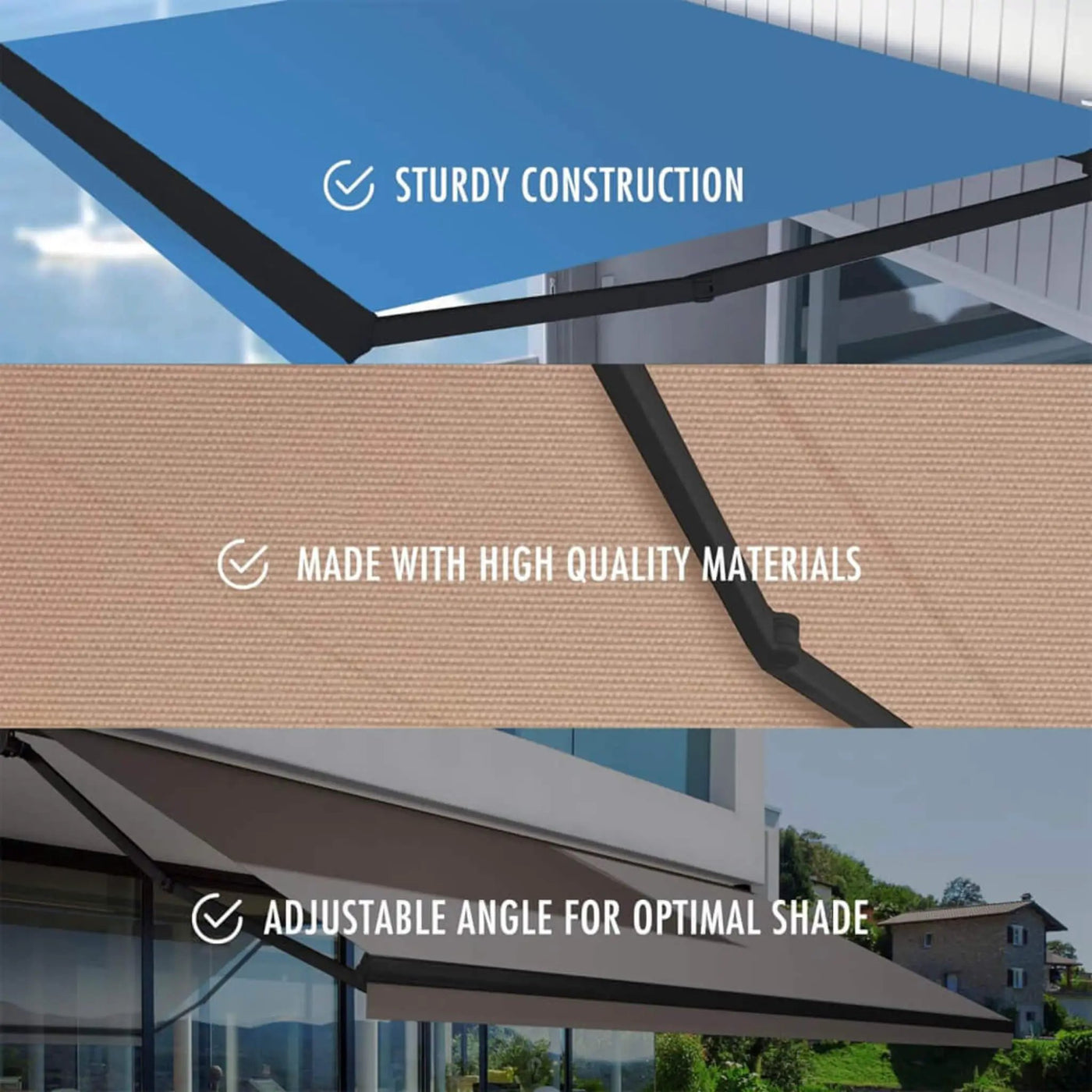 Multiple Awnings Brasilia Athena Retractable Sun Shade Awning [Made-To-Order] (SAK43179) by SAKSBY WHOLESALE
