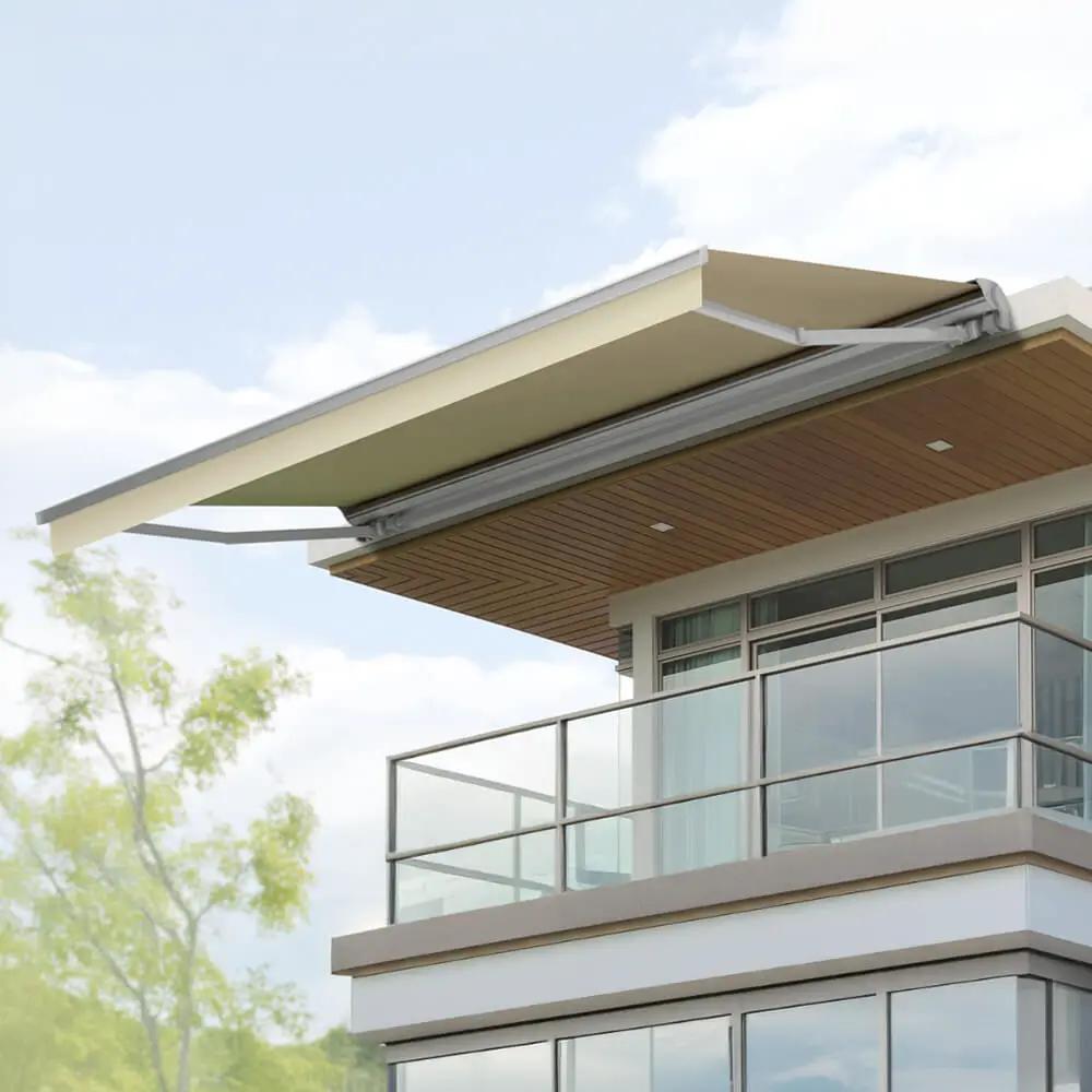 Multiple Awnings Brasilia Europa Premium Outdoor Semi-Cassette Retractable Sun Shade Awning [Made-To-Order] (SAK76825) by SAKSBY WHOLESALE