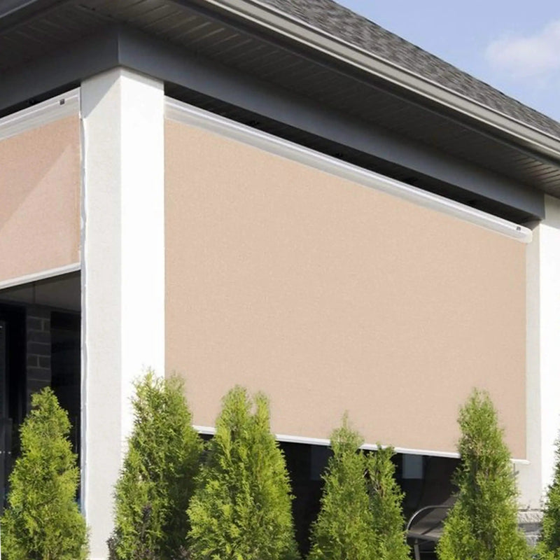 Multiple Awnings Multishade Premium Aluminum Retractable Outdoor Shade With PVC Covered Polyester Fabric [Made-To-Order] (SAK59071) by SAKSBY WHOLESALE