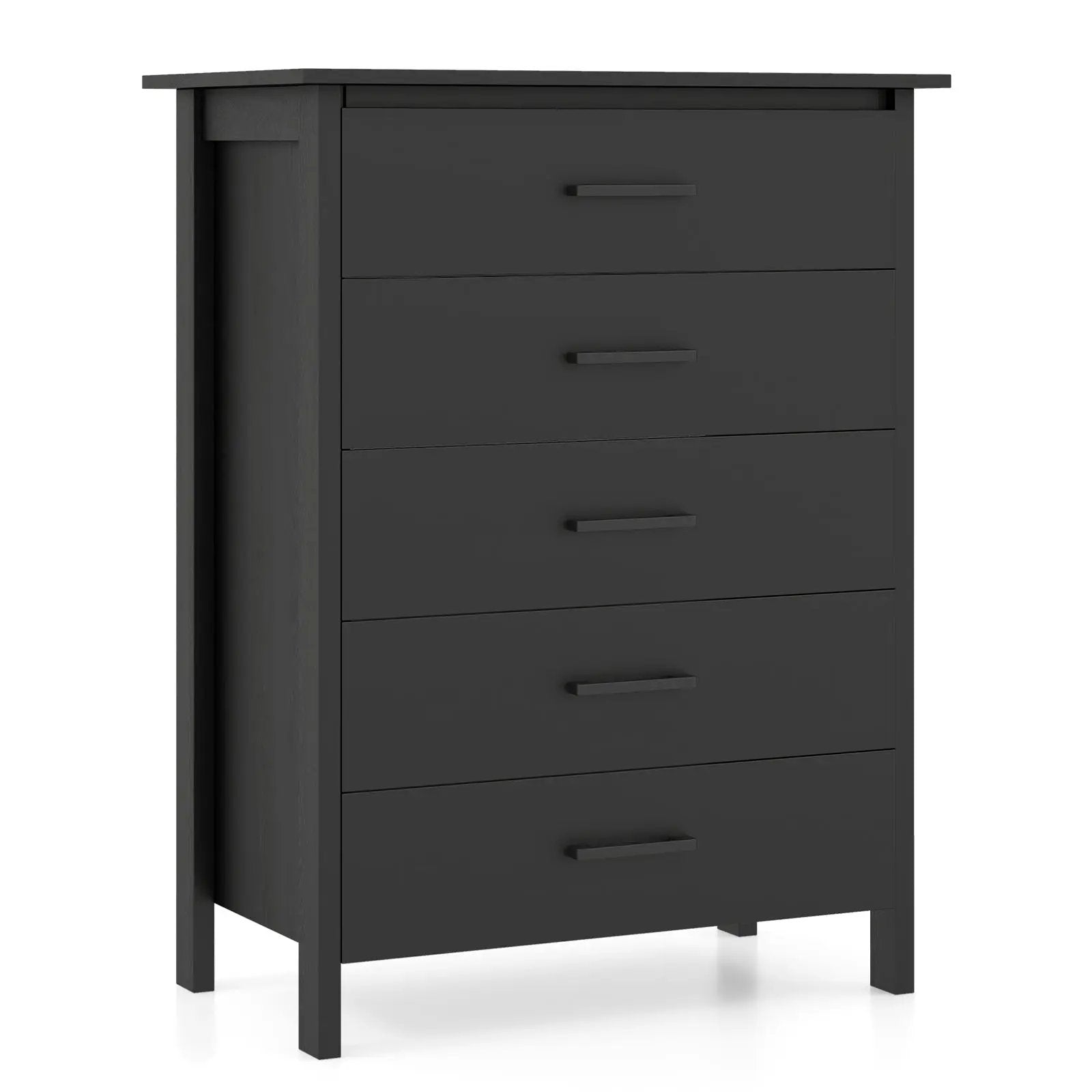 Modern 5-Drawer Multipurpose Chest Dresser with Metal Handles by DirectDeals