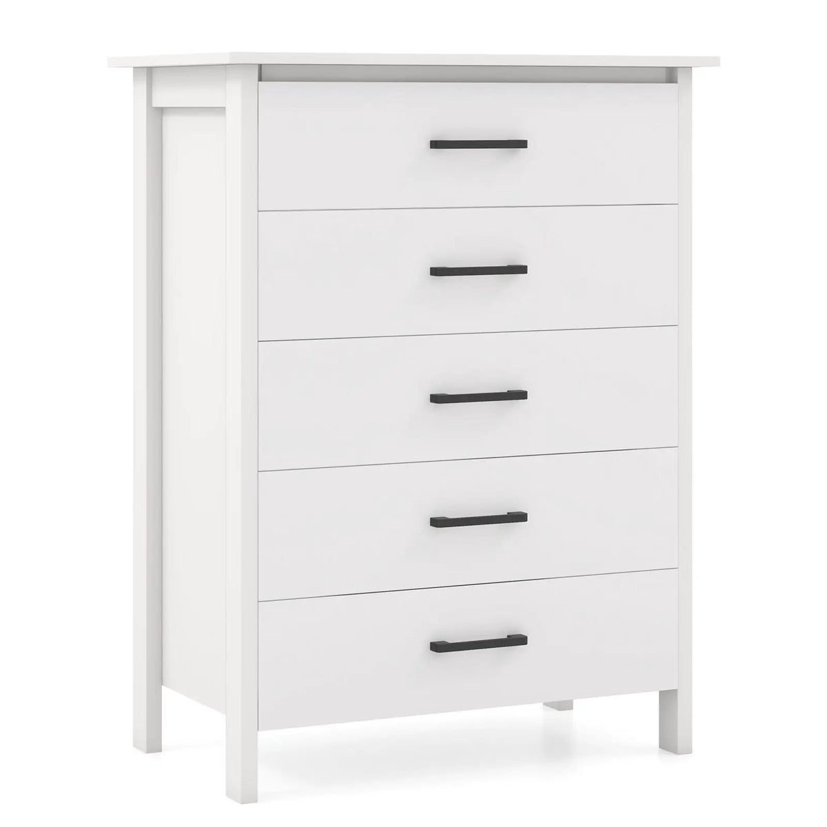 Modern 5-Drawer Multipurpose Chest Dresser with Metal Handles by DirectDeals