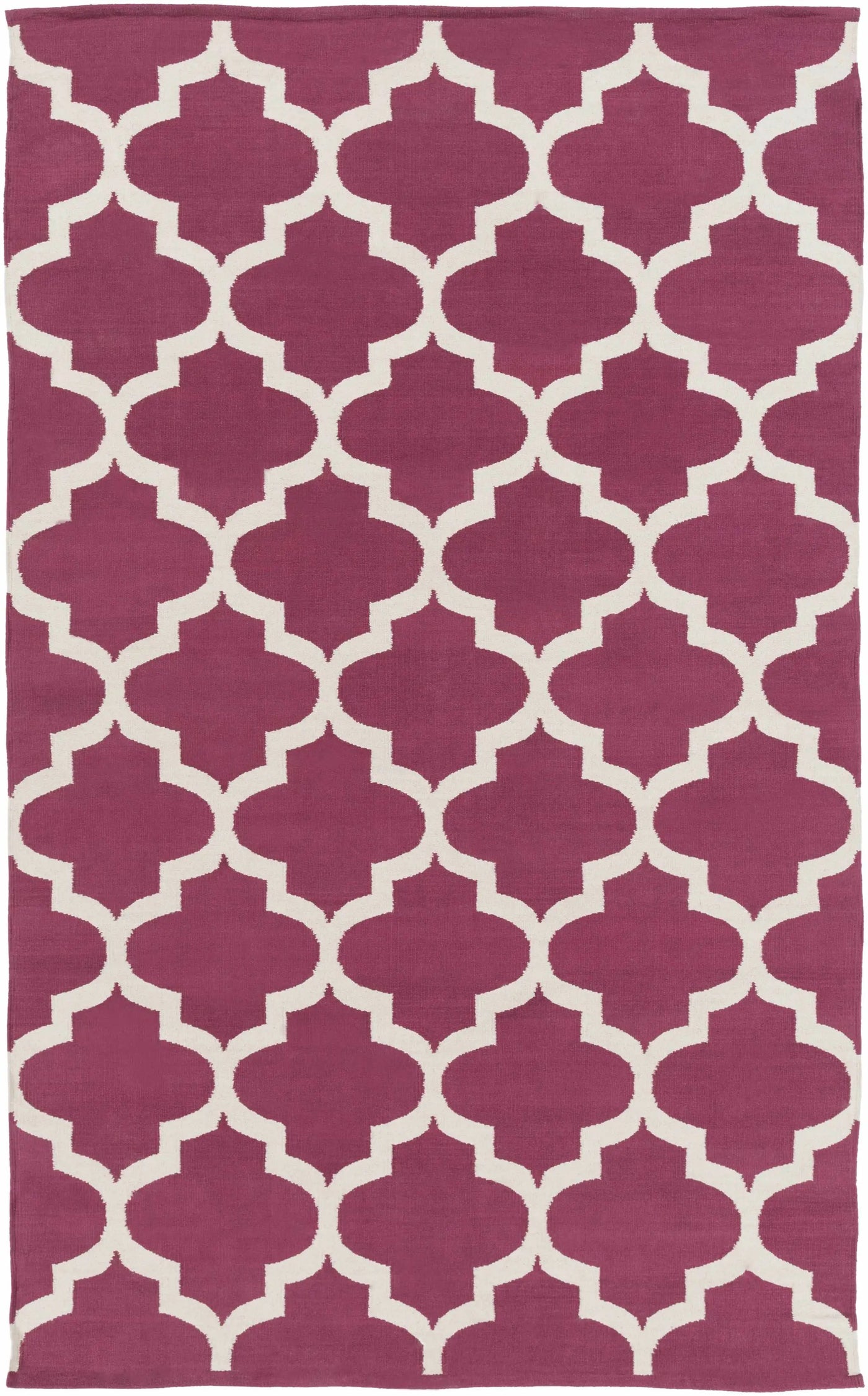Muskogee Hand Woven Magenta Lattice Rug - Clearance by Boutique Rugs