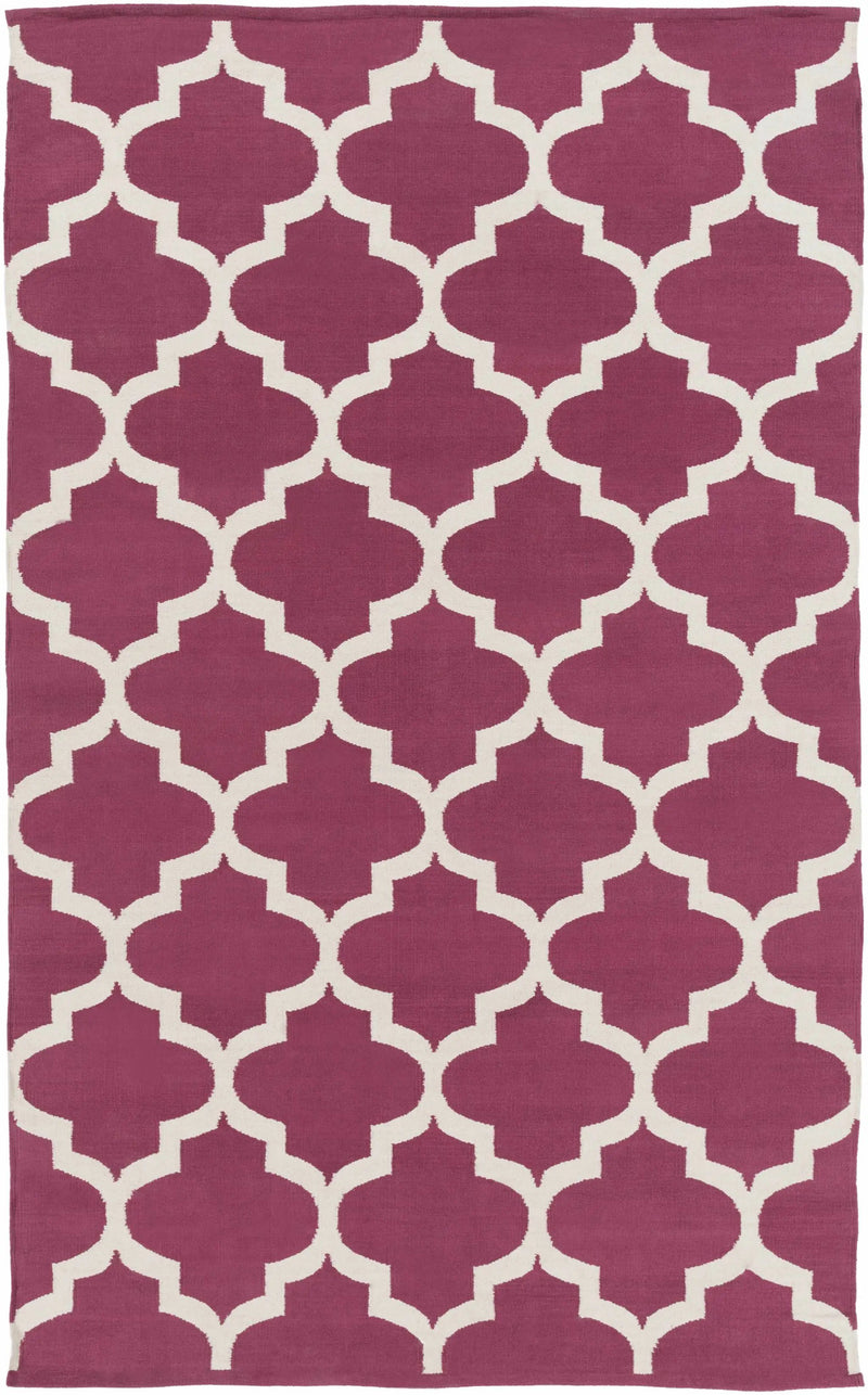 Muskogee Hand Woven Magenta Lattice Rug - Clearance by Boutique Rugs