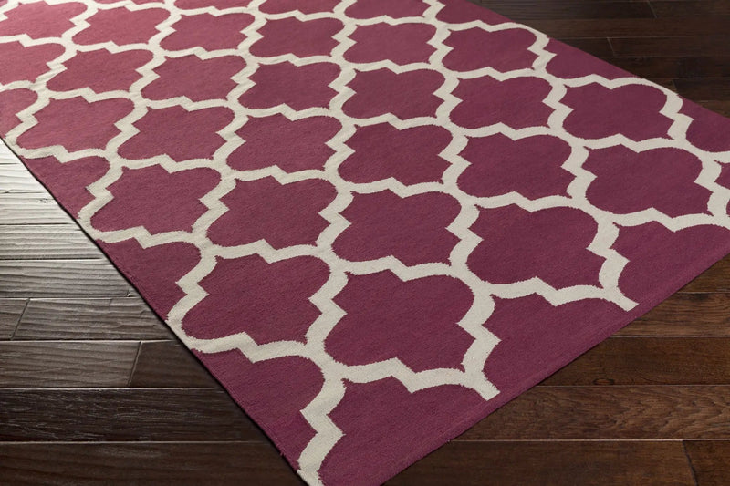 Muskogee Hand Woven Magenta Lattice Rug - Clearance by Boutique Rugs