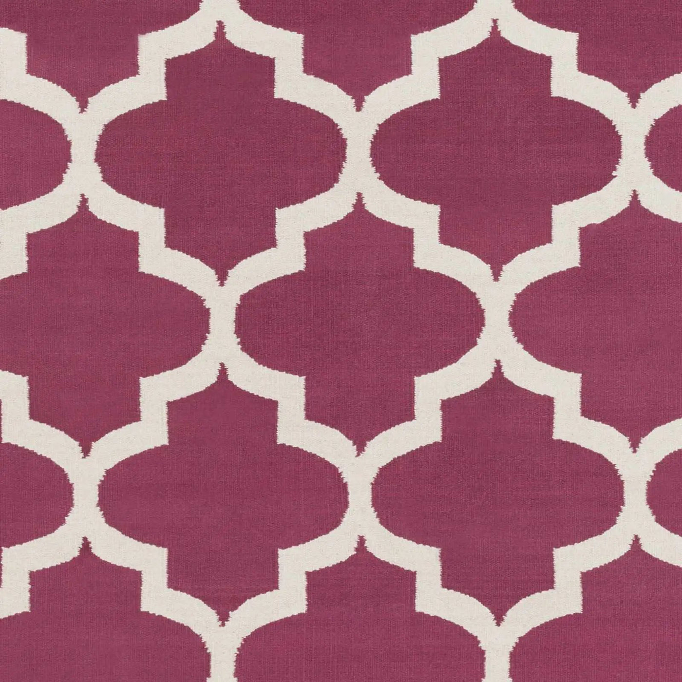 Muskogee Hand Woven Magenta Lattice Rug - Clearance by Boutique Rugs