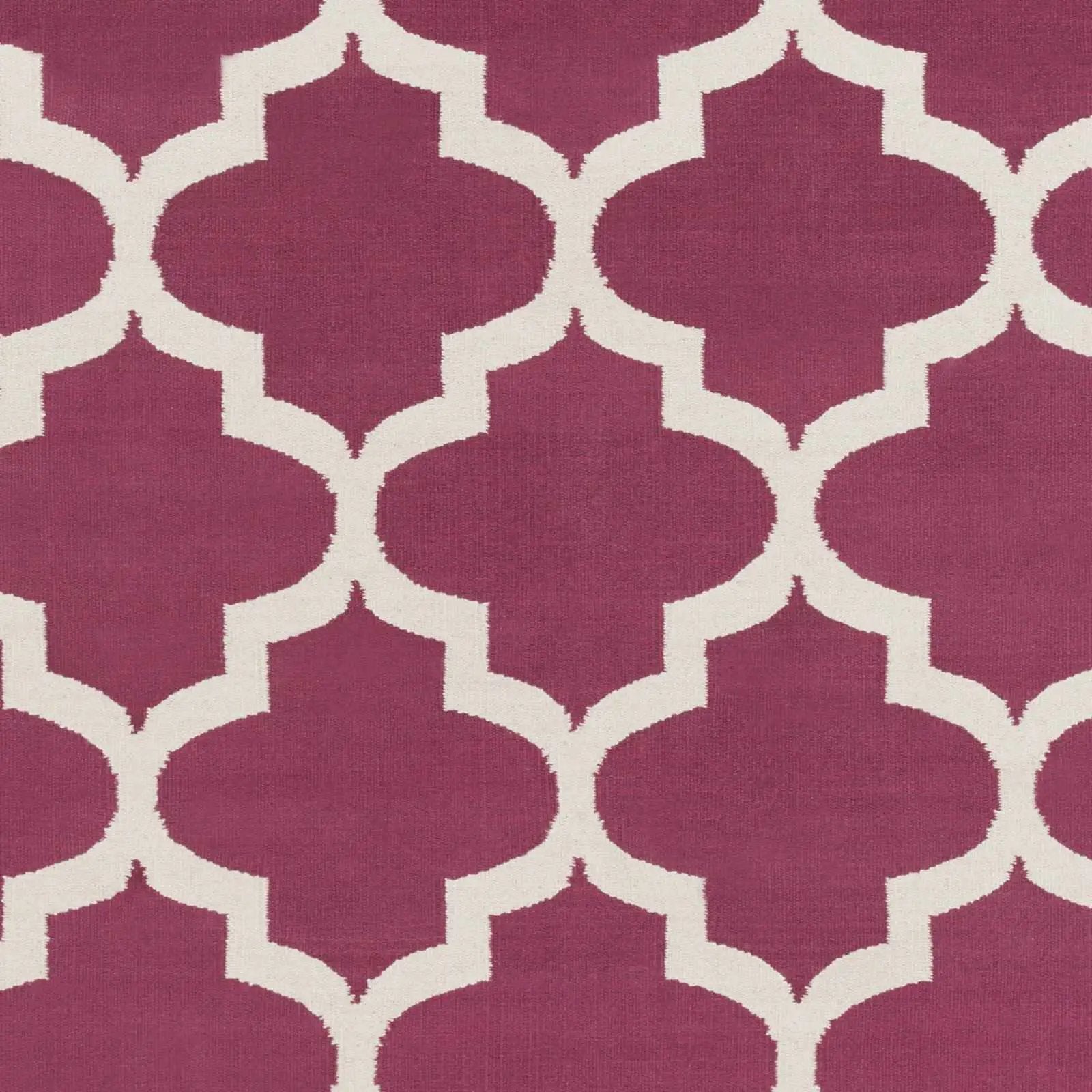 Muskogee Hand Woven Magenta Lattice Rug - Clearance by Boutique Rugs