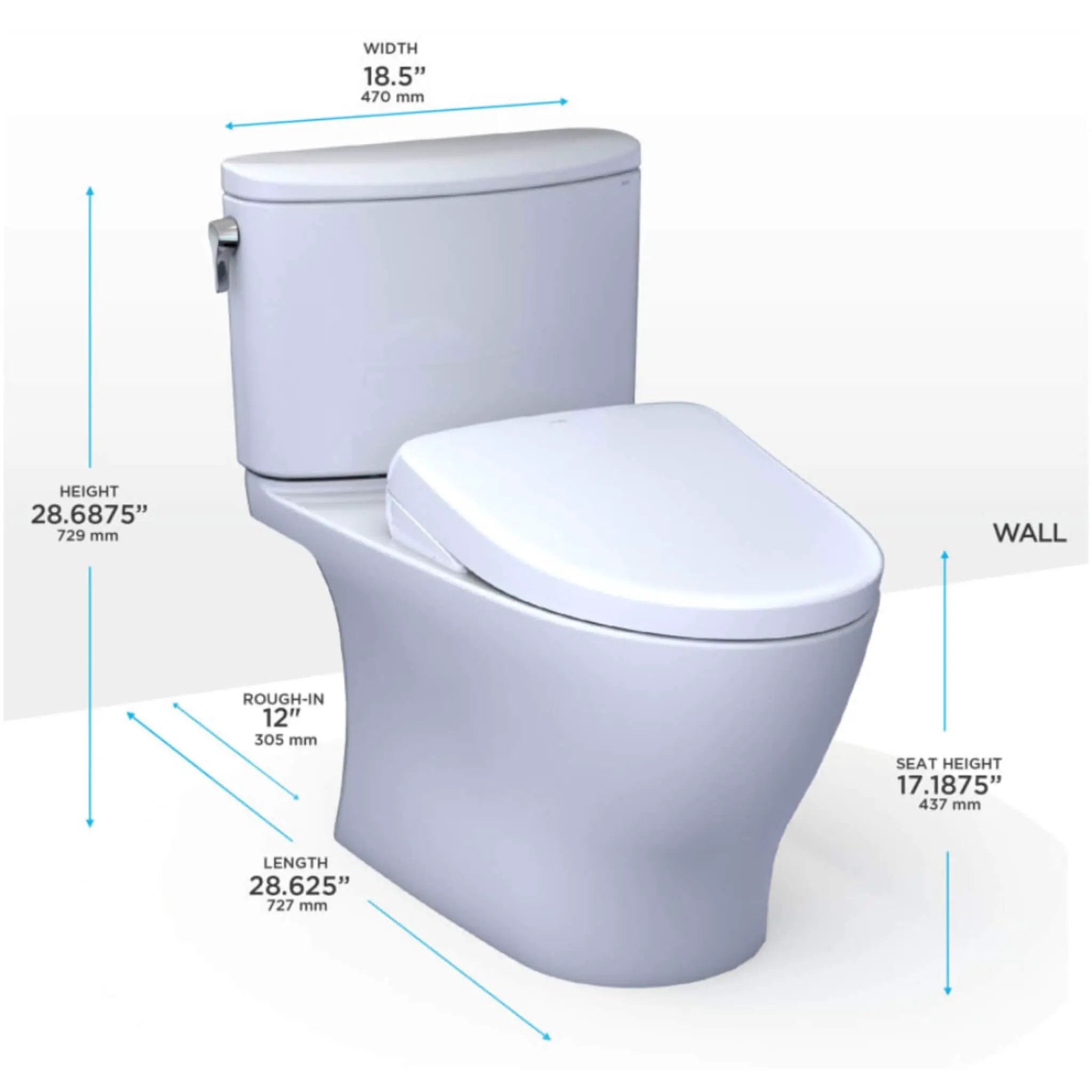 [MW4424736CEFG#01] TOTO Nexus 1.28 GPF Elongated Toilet With Washlet S7A Auto Open Bidet Seat (SAK86932) by SAKSBY WHOLESALE