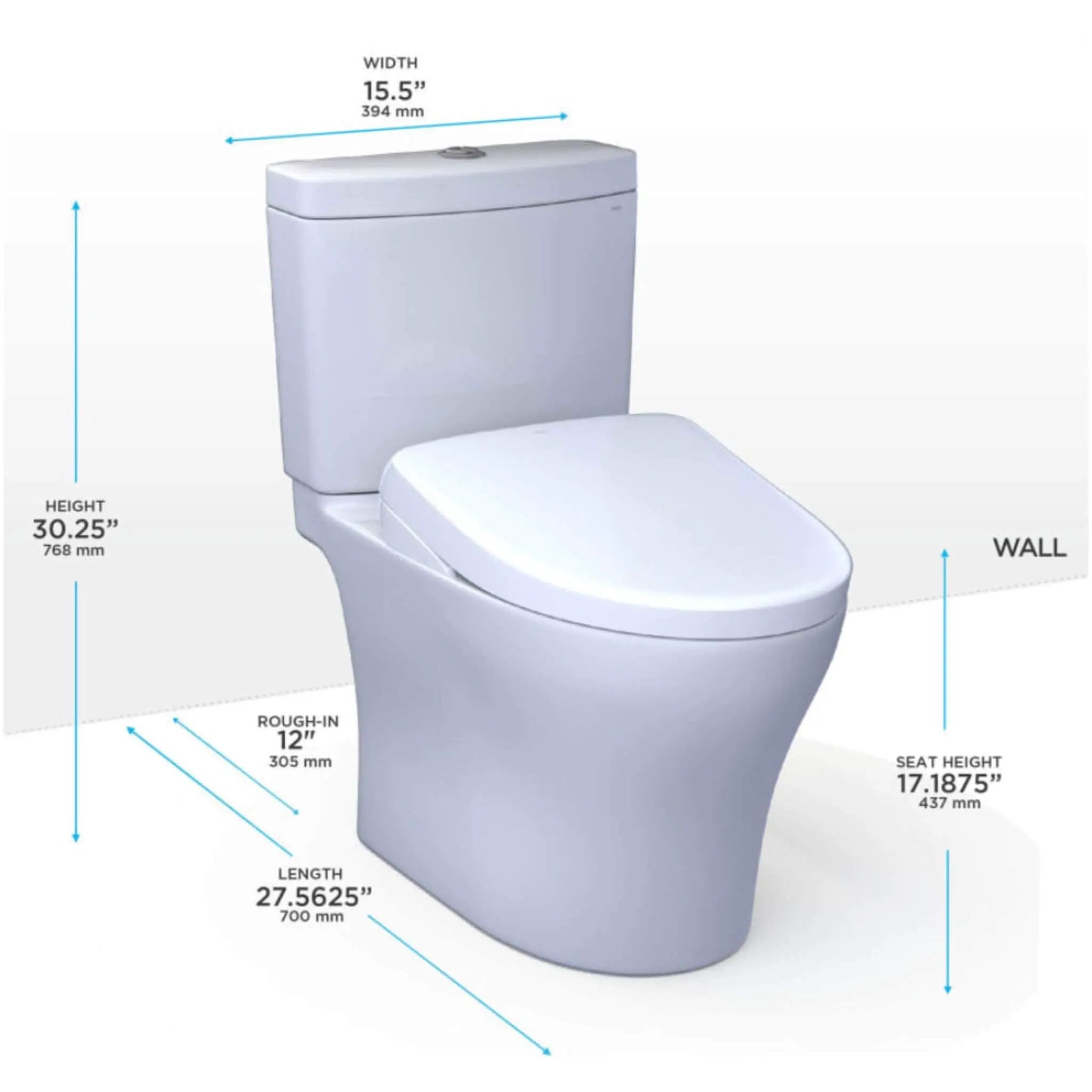 [MW4464726CEMFGN#01] TOTO Aquia IV Dual Flush Elongated Universal Height Toilet With Washlet S7 Bidet Seat (SAK53982) by SAKSBY WHOLESALE