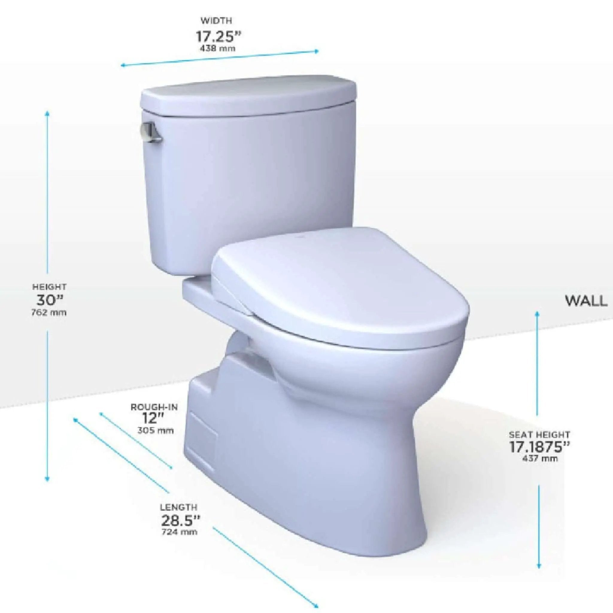 [MW4744726CEFG#01] TOTO Vespin II 1.28 GPF Chair Height Elongated Toilet With Washlet+ S7 Bidet Seat (SAK26135) by SAKSBY WHOLESALE