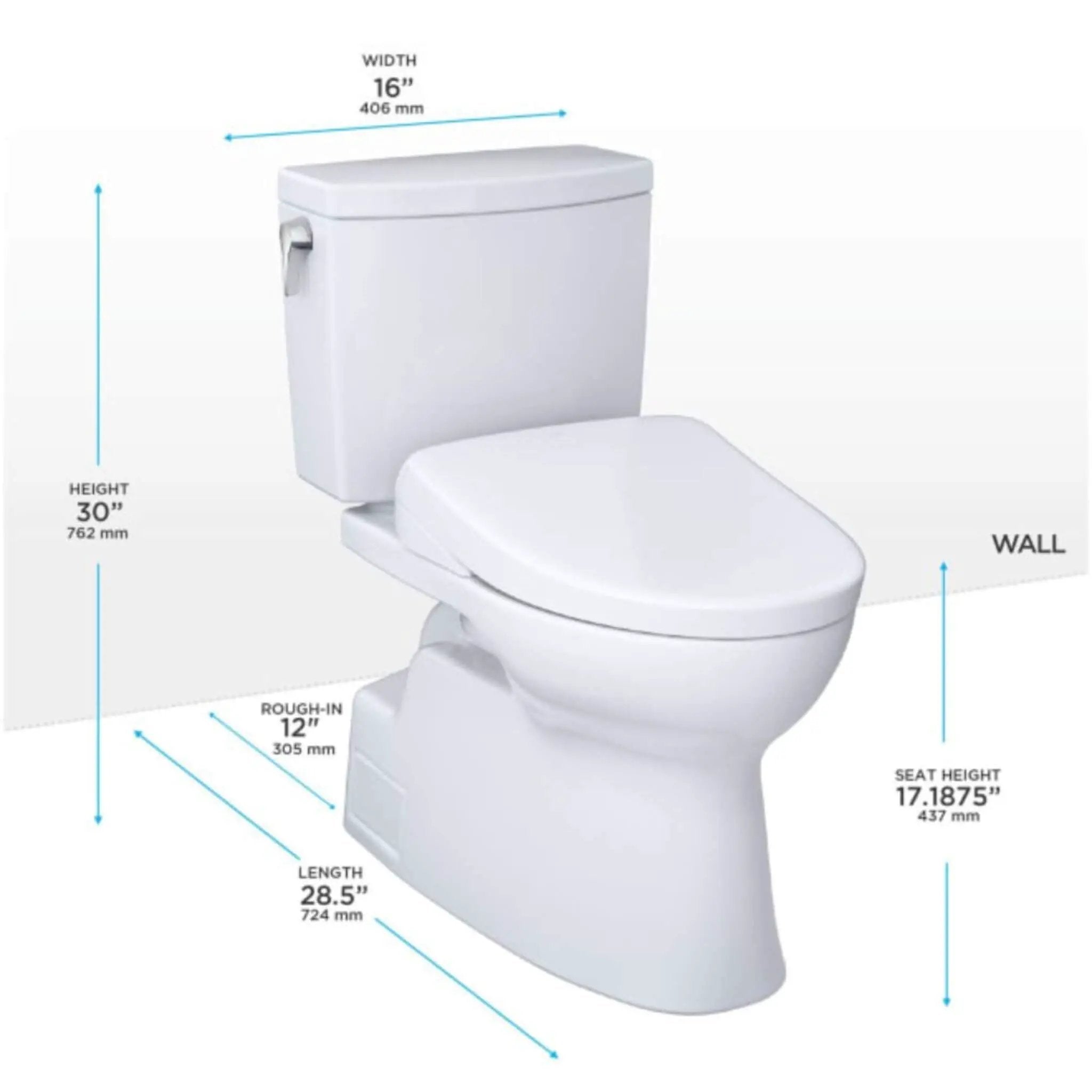[MW4744726CUFG#01] TOTO Vespin II 1 GPF EWater Elongated Toilet With Washlet S7 Bidet Seat And Night Light (SAK10956) by SAKSBY WHOLESALE