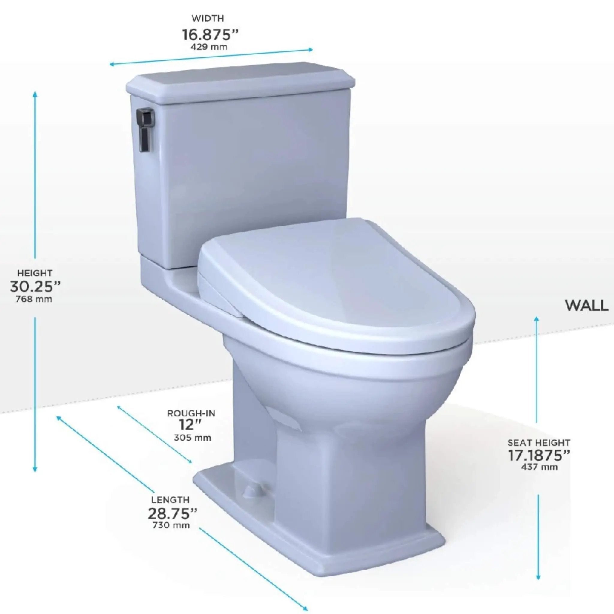 [MW4944724CEMFG#01] TOTO Connelly 0.9 GPF and 1.28 GPF Dual Flush Elongated Cefiontect Toilet With Washlet S7 Bidet Seat (SAK43705) by SAKSBY WHOLESALE