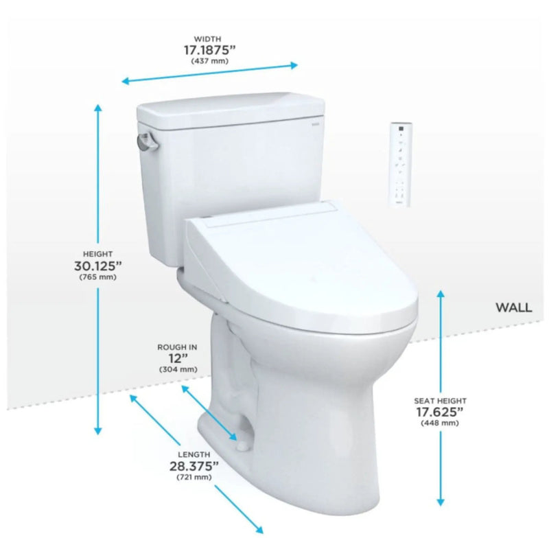 [MW7763084CEFG#01] TOTO Drake 1.28 GPF Washlet Universal Height Chair With C5 Bidet Toilet Seat (SAK70835) by SAKSBY WHOLESALE