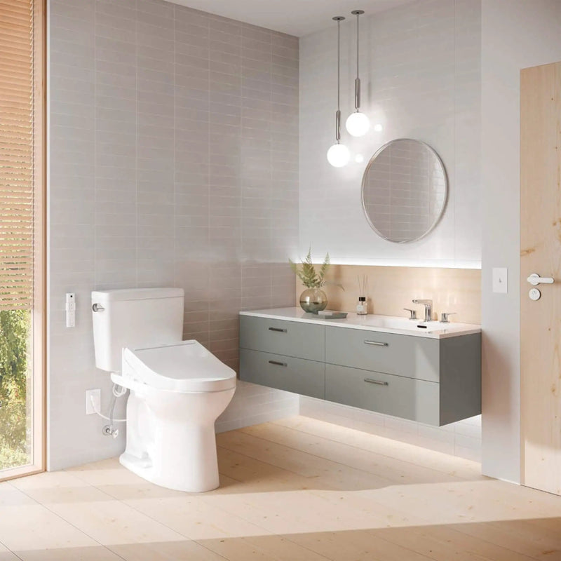 [MW7763084CSFG.10#01] TOTO Drake 1.6 GPF ELongated Chair Height Toilet With C5 Soft Close Bidet Seat (SAK71312) by SAKSBY WHOLESALE