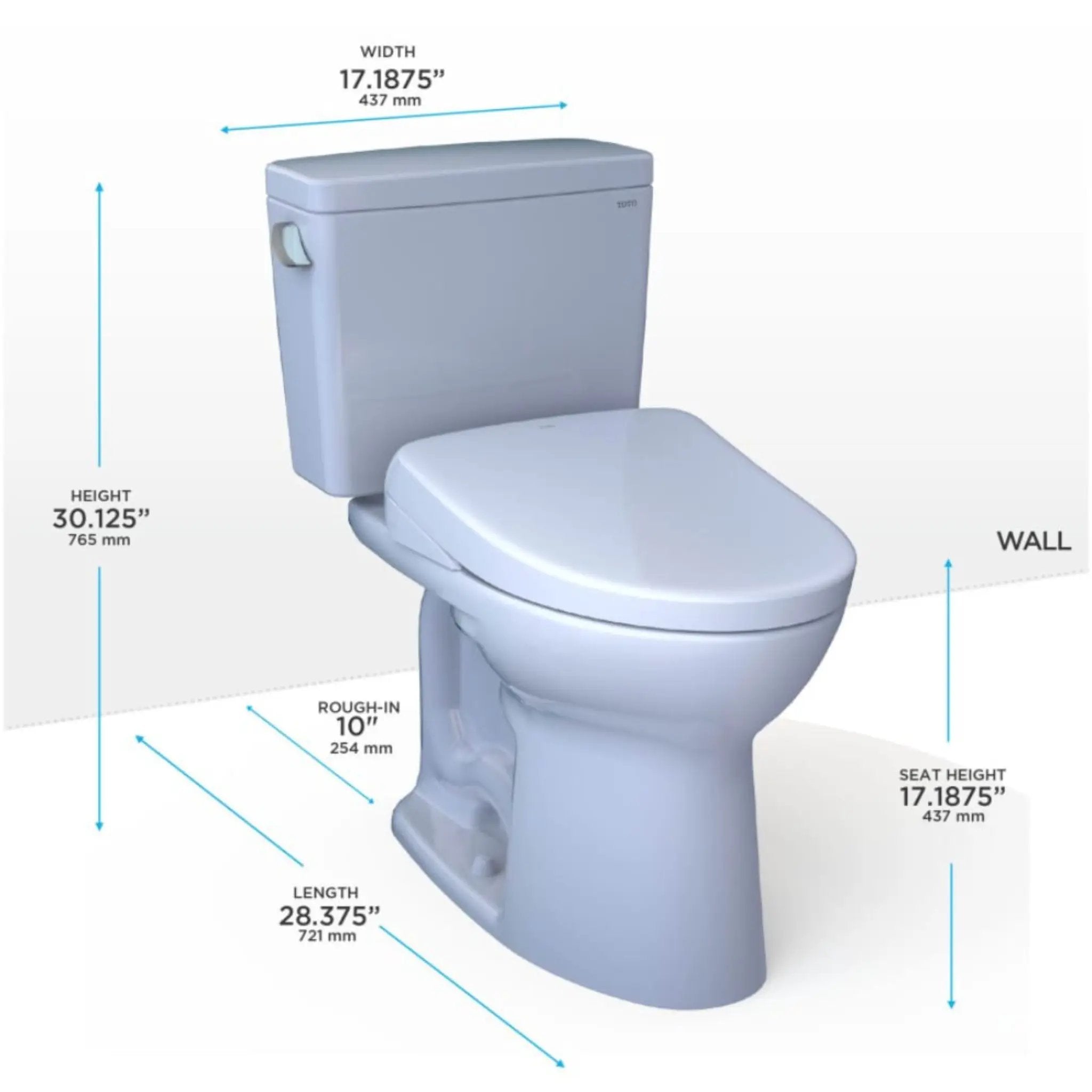 [MW7764726CEFG.10#01] TOTO Drake 1.28 GPF Universal Height Toilet With Washlet S7 Bidet Seat And 10" Rough-In (SAK58267) by SAKSBY WHOLESALE