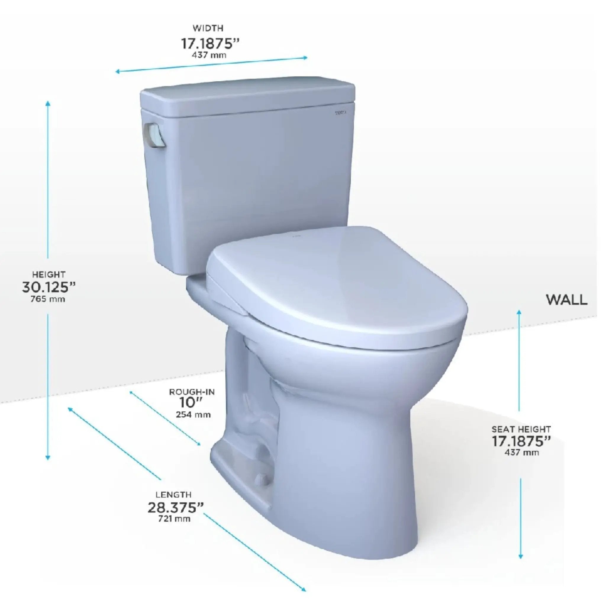 [MW7764726CEFGA.10#01] TOTO Drake 1.28 GPF Universal Height Toilet 10-Inch Rough In With Washlet S7 Bidet Seat (SAK32478) by SAKSBY WHOLESALE