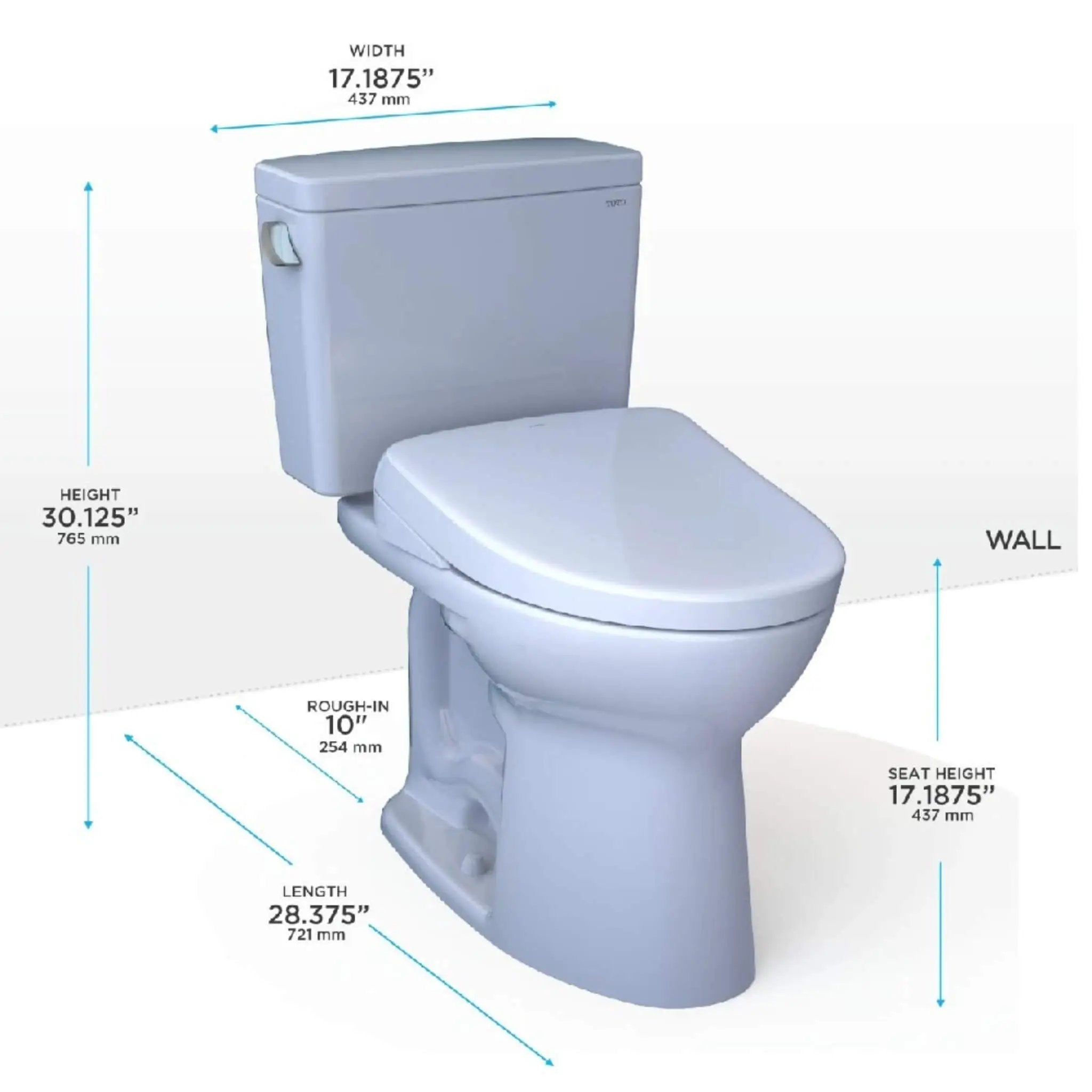 [MW7764726CSFGA.10#01] TOTO Drake 1.6 GPF Universal Height 10" Rough In Toilet With Washlet S7 Bidet Seat (SAK68432) by SAKSBY WHOLESALE