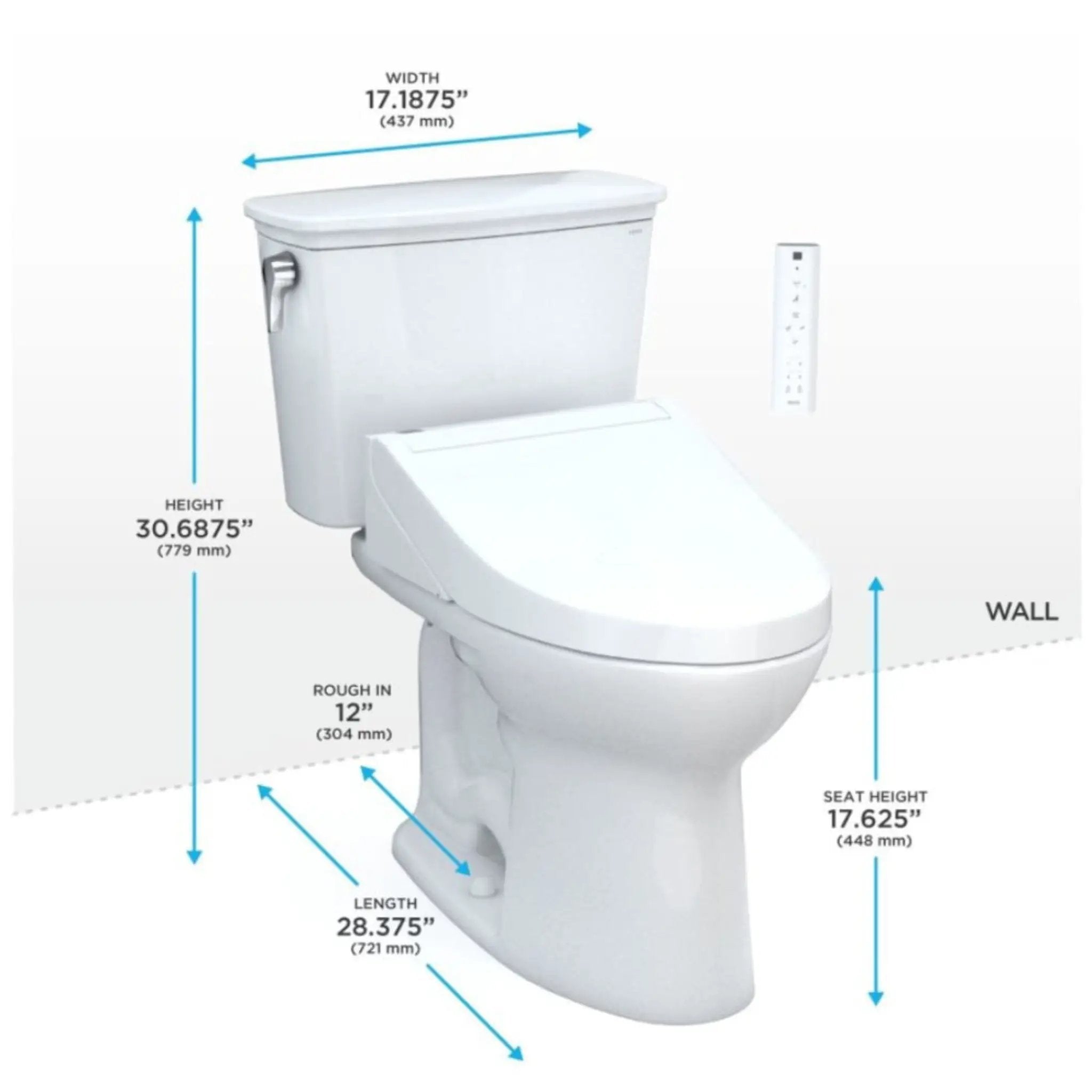 [MW7863084CEFG#01] TOTO Drake Transitional Washlet C5 Bidet Seat With 1.28 GPF Universal Height Toilet (SAK79421) by SAKSBY WHOLESALE